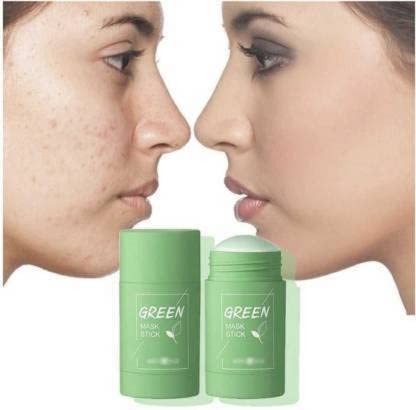 Zhunmun Green Tea Purifying Clay Stick Face Mask - Oil Control & Anti-Acne Treatment for Oily & Combination Skin - Deep Cleansing Solid Mask for Blackhead Removal (40ml) - Perfect for Daily Skincare Routine & Travel-Friendly Beauty Essential