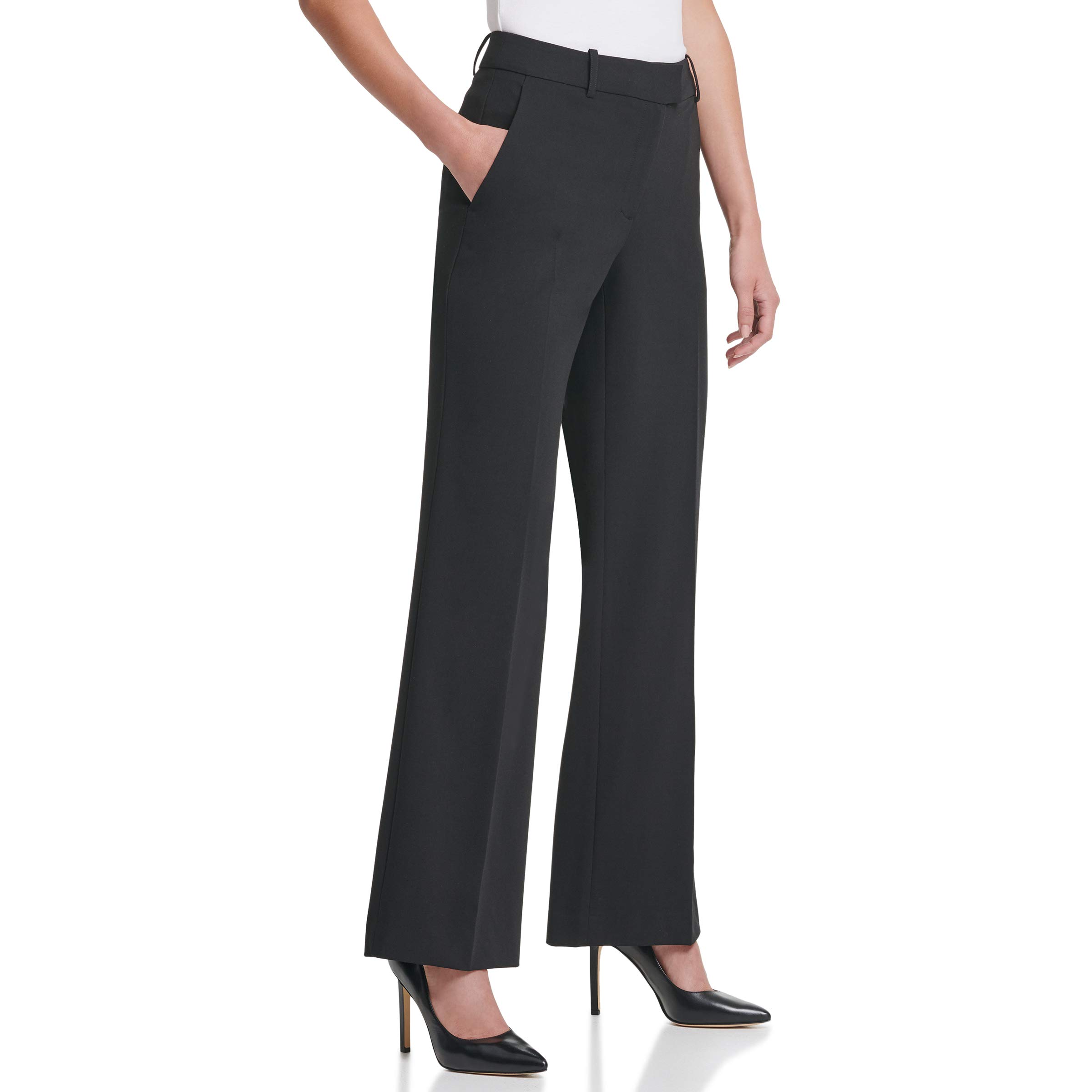 DKNY Women's Wide Leg Suit Pants - Professional Office Trousers for Business & Formal Wear | Comfortable Stretch Work Pants for Women