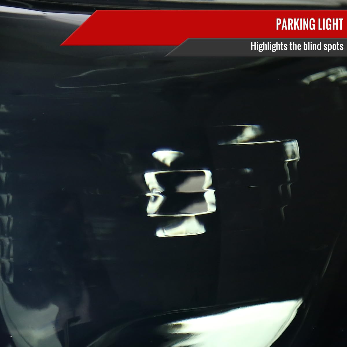 Smoke Tinted Replacement Headlights for 2012-2015 Toyota Tacoma - Pair of Black Lens Headlamps for Off-Road & Night Driving