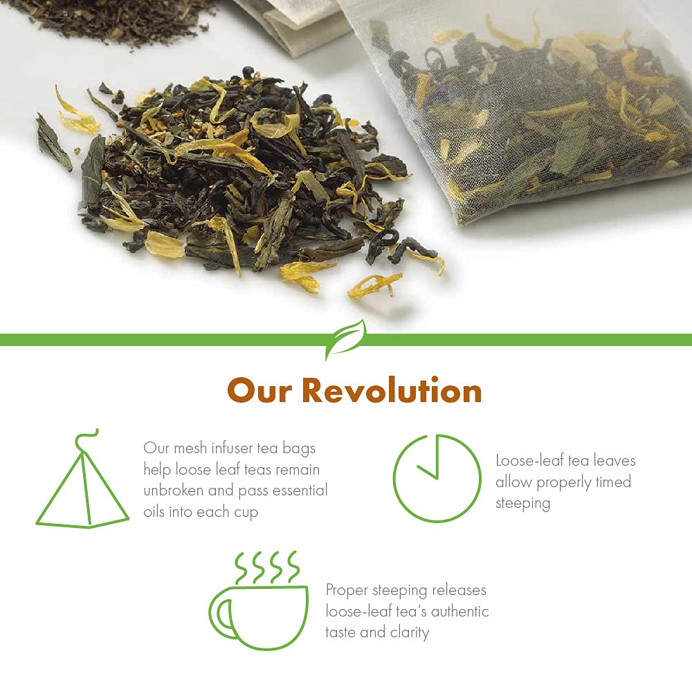Revolution Tea - Orange Chocolate Green Tea Bags (20 Count) - Premium Flavored Green Tea with Natural Orange & Chocolate Notes - Perfect for Afternoon Relaxation or Gift Giving