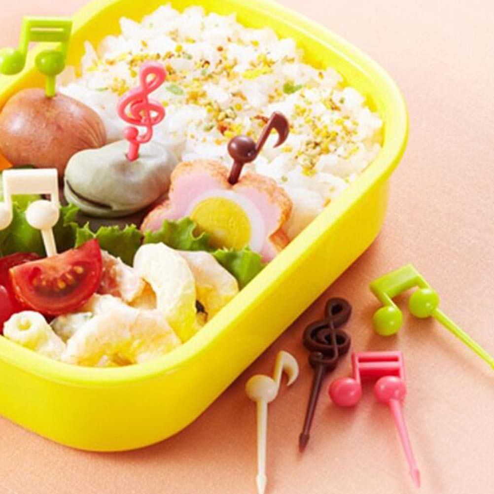 32-Piece Cartoon Music Note Fruit Forks Set - Decorative Food Picks for Parties, Desserts & Fruit Platters (16pcs x 2 Packs) - Perfect for Birthday Celebrations, Baby Showers & Picnics