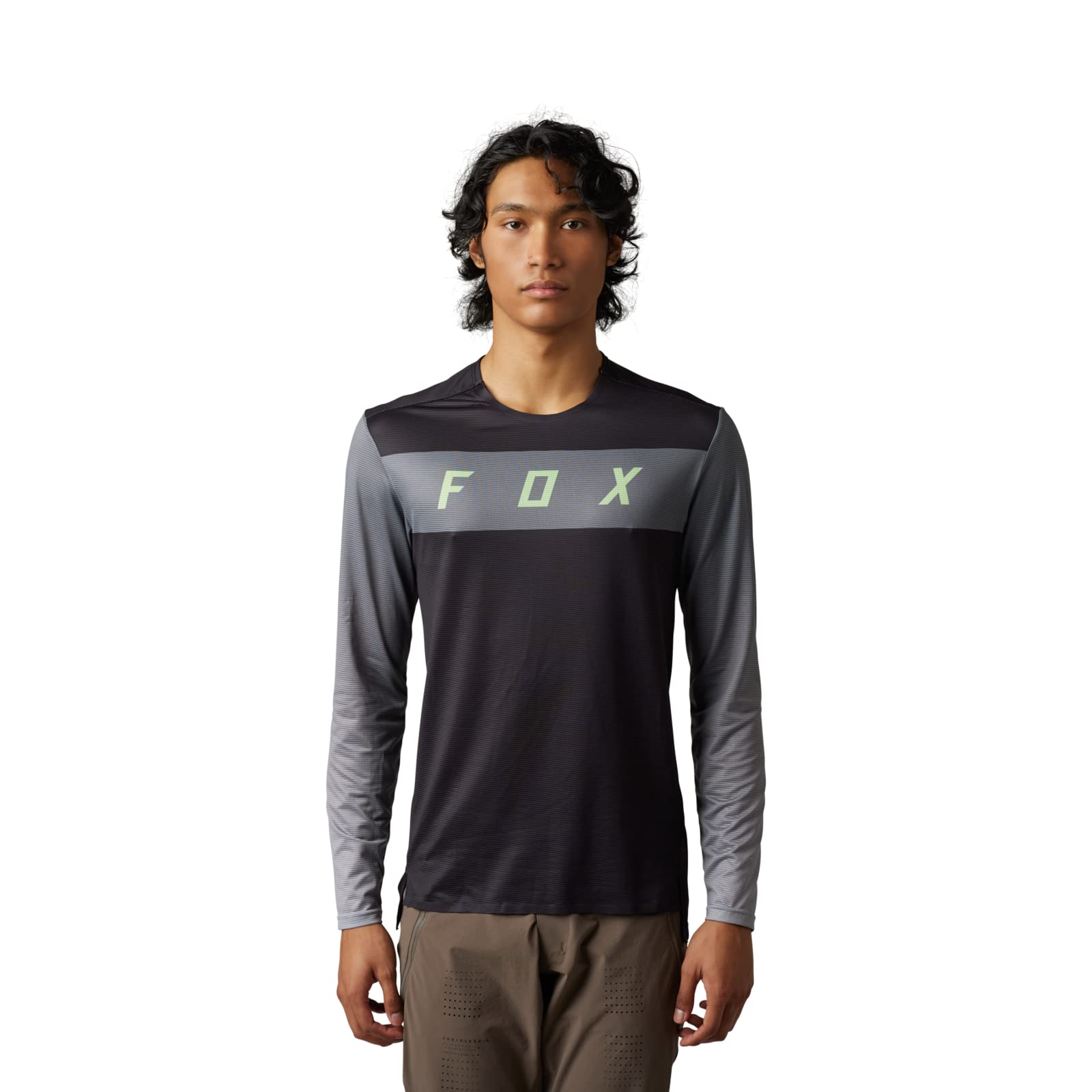 Fox Racing Men's Flexair LS Mountain Bike Jersey - Breathable Long Sleeve Cycling Shirt for MTB & Trail Riding - Lightweight & Moisture-Wicking Performance Apparel