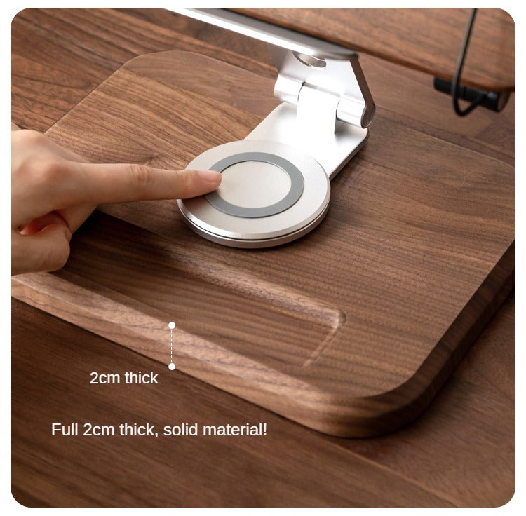 Premium Solid Wood Laptop Stand - Adjustable Height Oak/Ash/Walnut Computer Riser for Ergonomic Office & Home Workspace (Desk Organization, Standing Desk Converter)