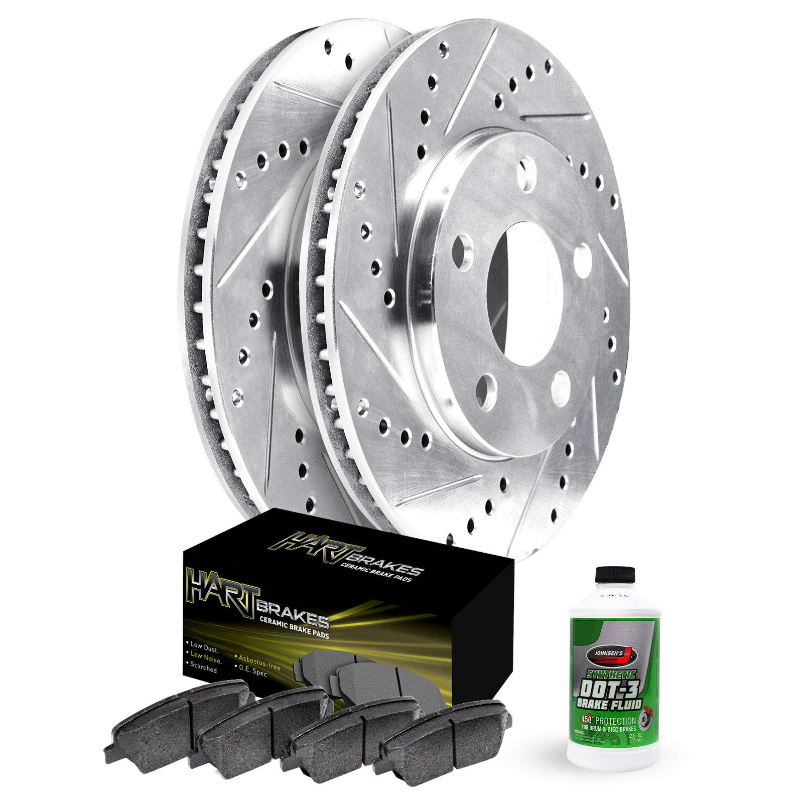 Hart Premium Ceramic Brake Pads & Rotors Kit - Front Brake System Replacement for 2009-2016 BMW Z4 | Smooth Stopping Power for City Driving & Performance Handling