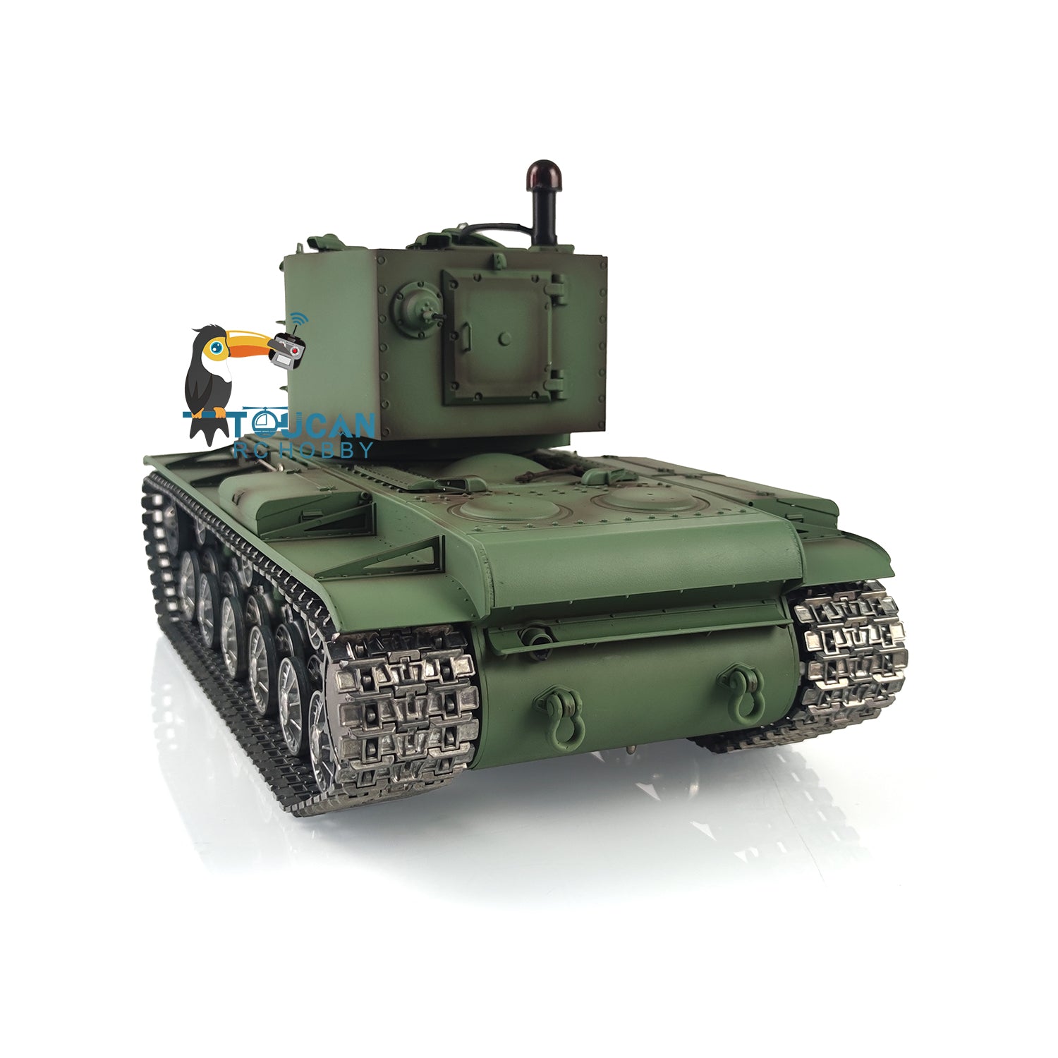 1/16 Henglong KV-2 Soviet RC Tank - 7.0 Customized Metal Track Remote Control Toy with Infrared Combat System | RTR Ready-to-Run Model for Collectors & Battle Simulation | Perfect for Military Enthusiasts, Outdoor Play & Hobby Competition