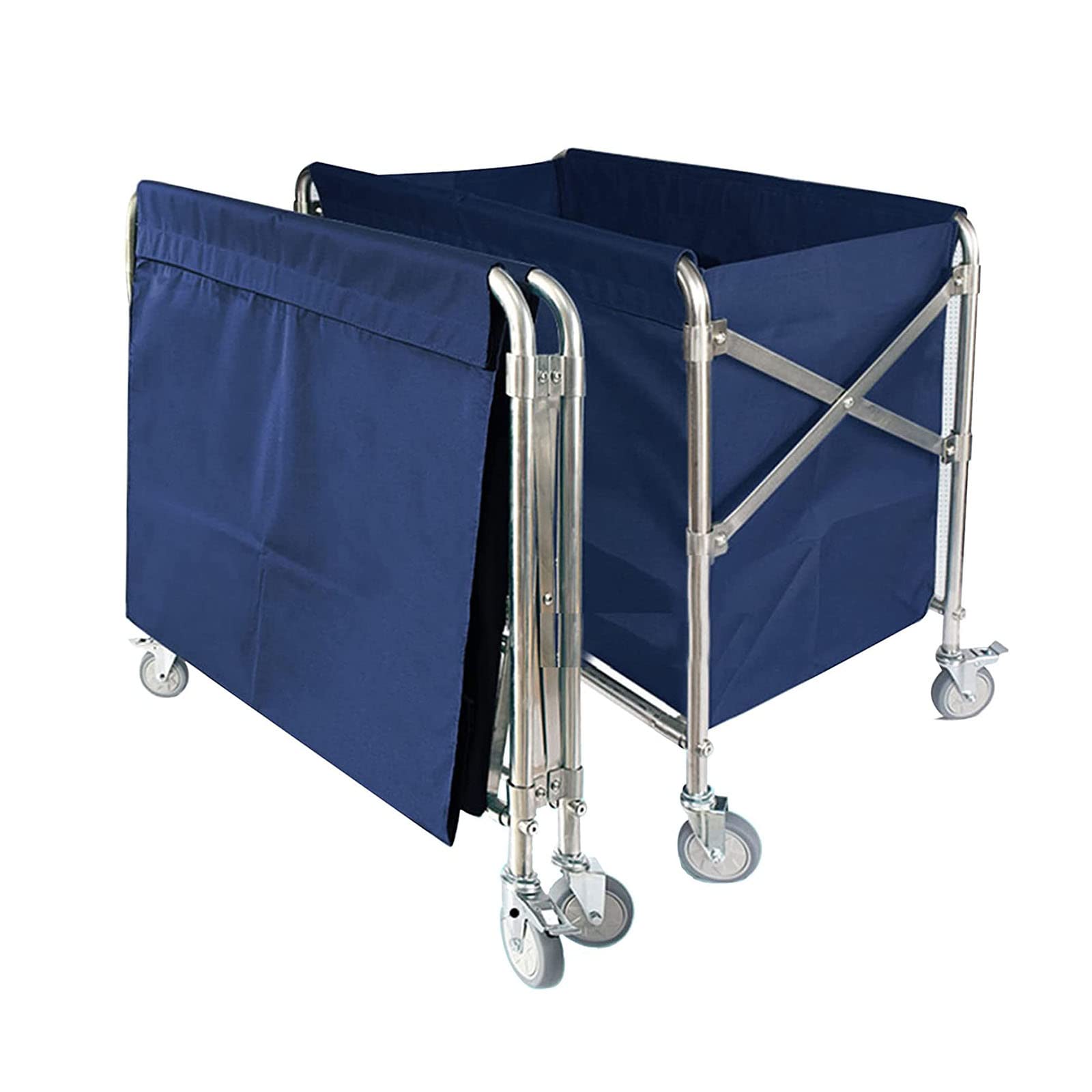 Heavy Duty 12 Bushel (400L) Industrial Laundry Cart with Wheels - Commercial Collapsible Rolling Laundry Hamper Basket, Waterproof & Durable for Home, Hotel, Hospital Storage & Organization - Perfect for Laundry Rooms, Housekeeping & Bulk Cloth Transport
