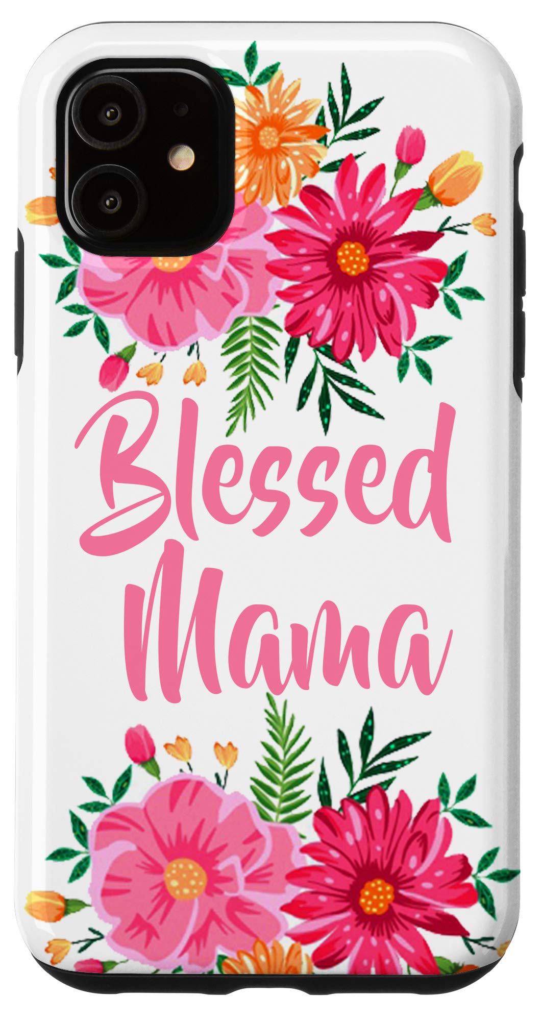 iPhone 11 Case - Pink Floral Design with Cute 