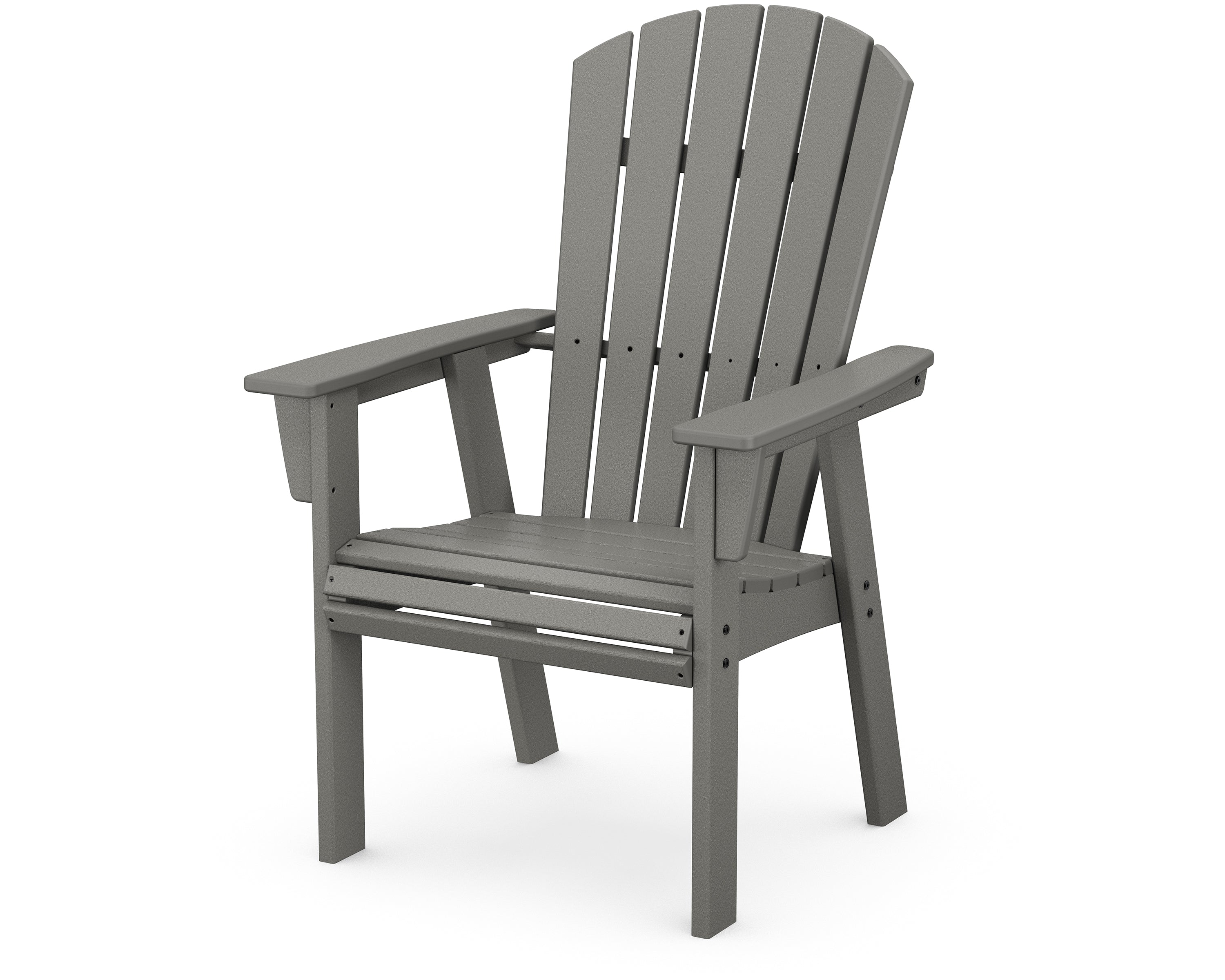 POLYWOOD Nautical Curveback Adirondack Dining Chair - Outdoor Patio Furniture, All-Weather Resin Wicker, Comfortable Seating for Poolside, Beach, Garden & Backyard Relaxation