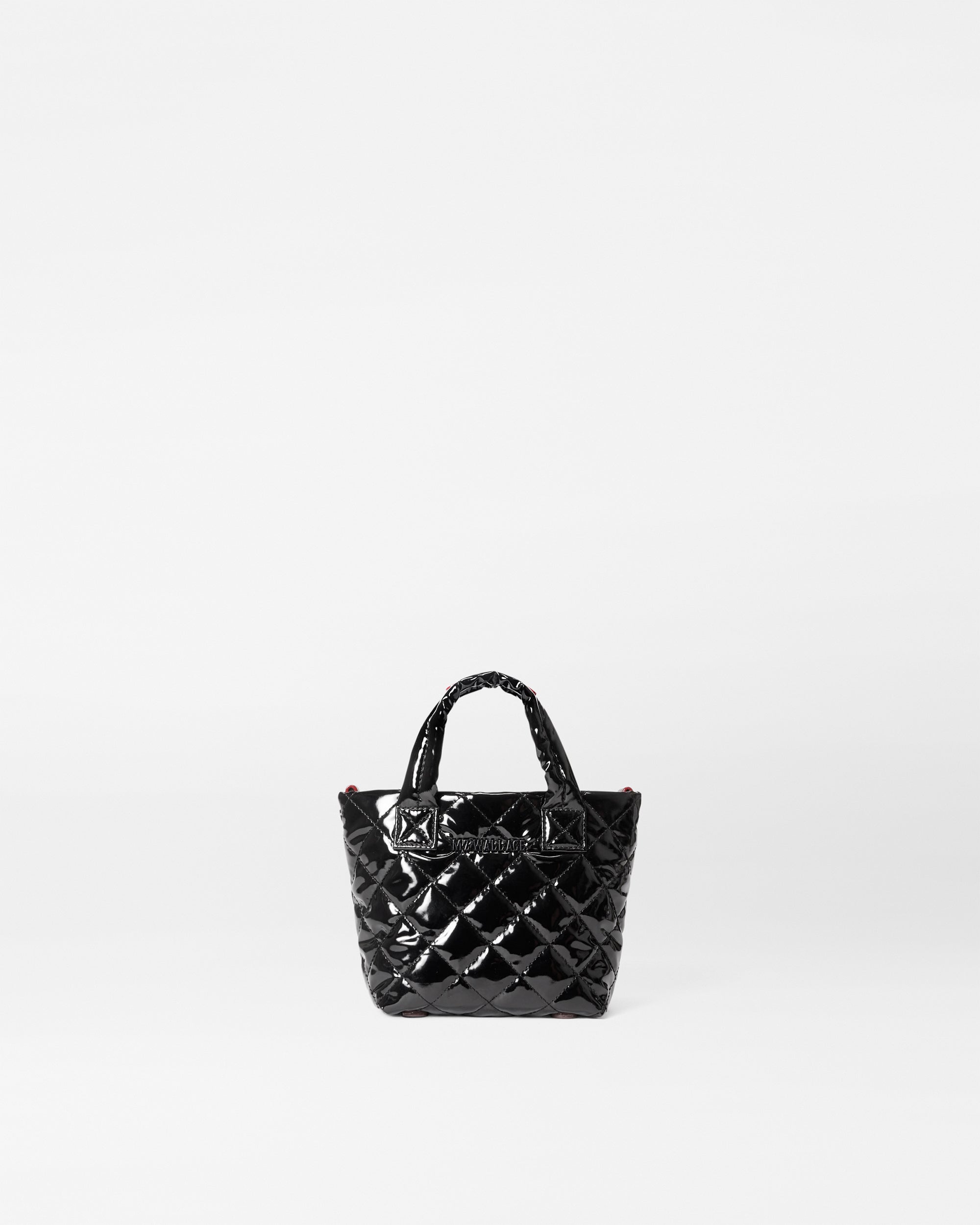 Stylish Black Lacquer Petite Metro Tote Bag - Premium Leather Handbag for Women - Perfect for Work, Travel & Everyday Use
