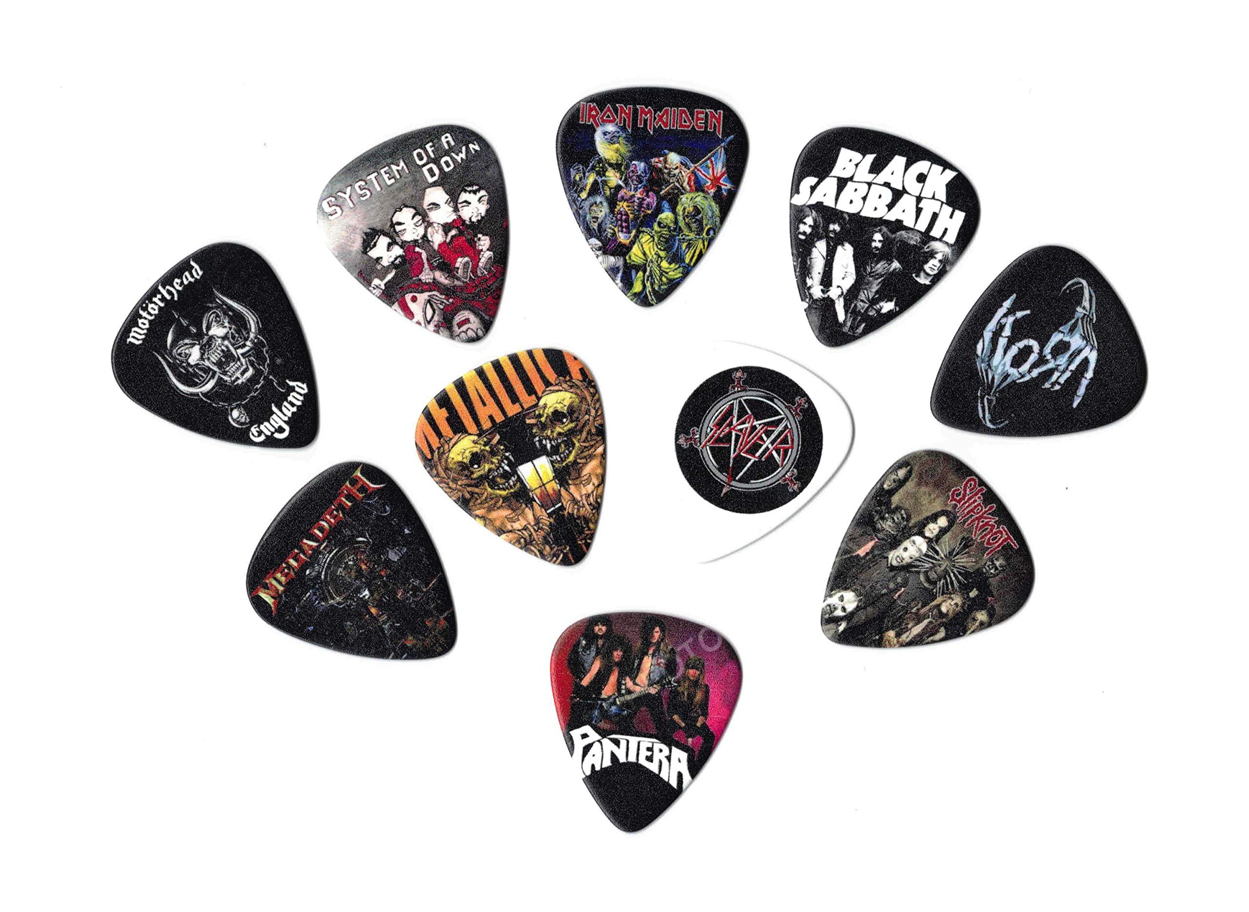 Premium Metal Guitar Picks for Rock & Metal Bands - Durable Plectrums for Professional Musicians & Guitarists - Perfect for Live Performances, Studio Recording & Heavy Metal Practice Sessions