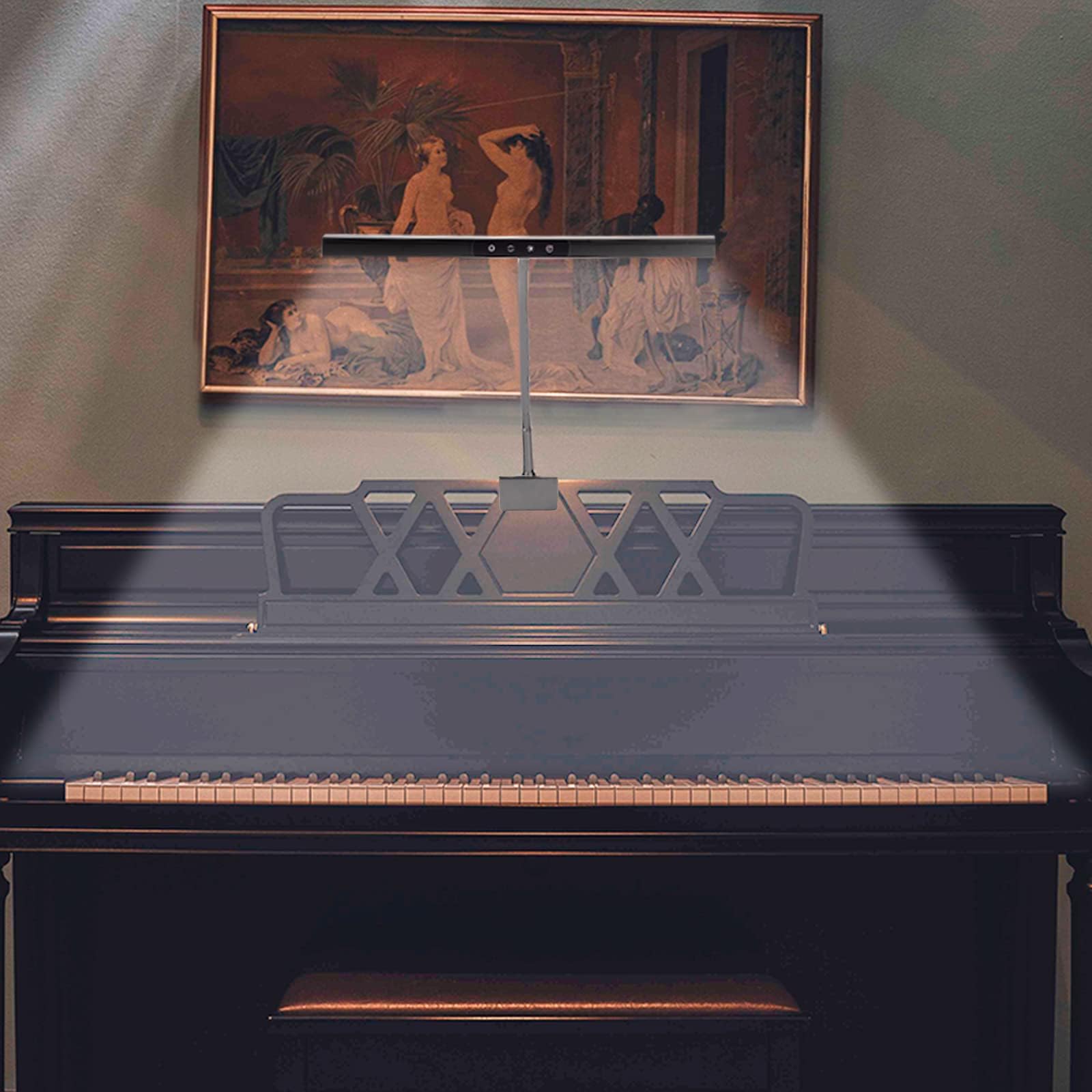 Adjustable Piano Lamp with 3 Color Modes & Auto-Off Timer - Flexible Height & Direction Desk Light for Sheet Music - Perfect for Piano Practice, Reading & Music Stand Illumination