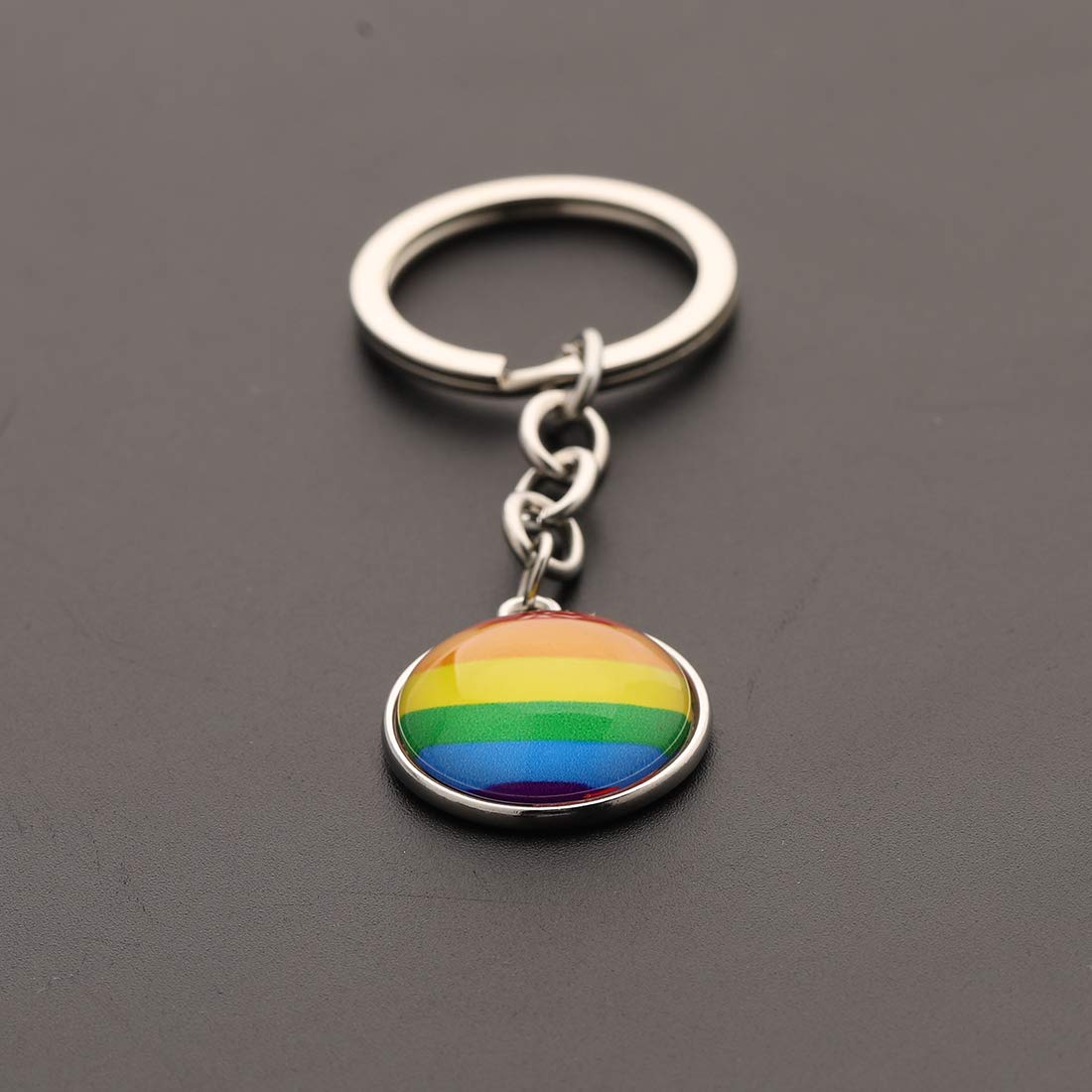 CHOORO Rainbow Pride Keychain - LGBT Jewelry Gift for Gay, Bisexual & Transgender - Perfect for Pride Month, LGBTQ+ Events & Everyday Carry