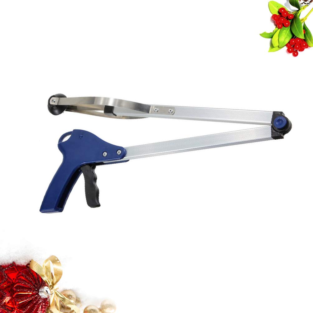 Foldable 83cm Long Reach Grabber Tool - Mobility Aid for Trash Pickup, Litter Collection & Reaching Assistance (Blue) | Ideal for Elderly, Disabled & Outdoor Cleaning