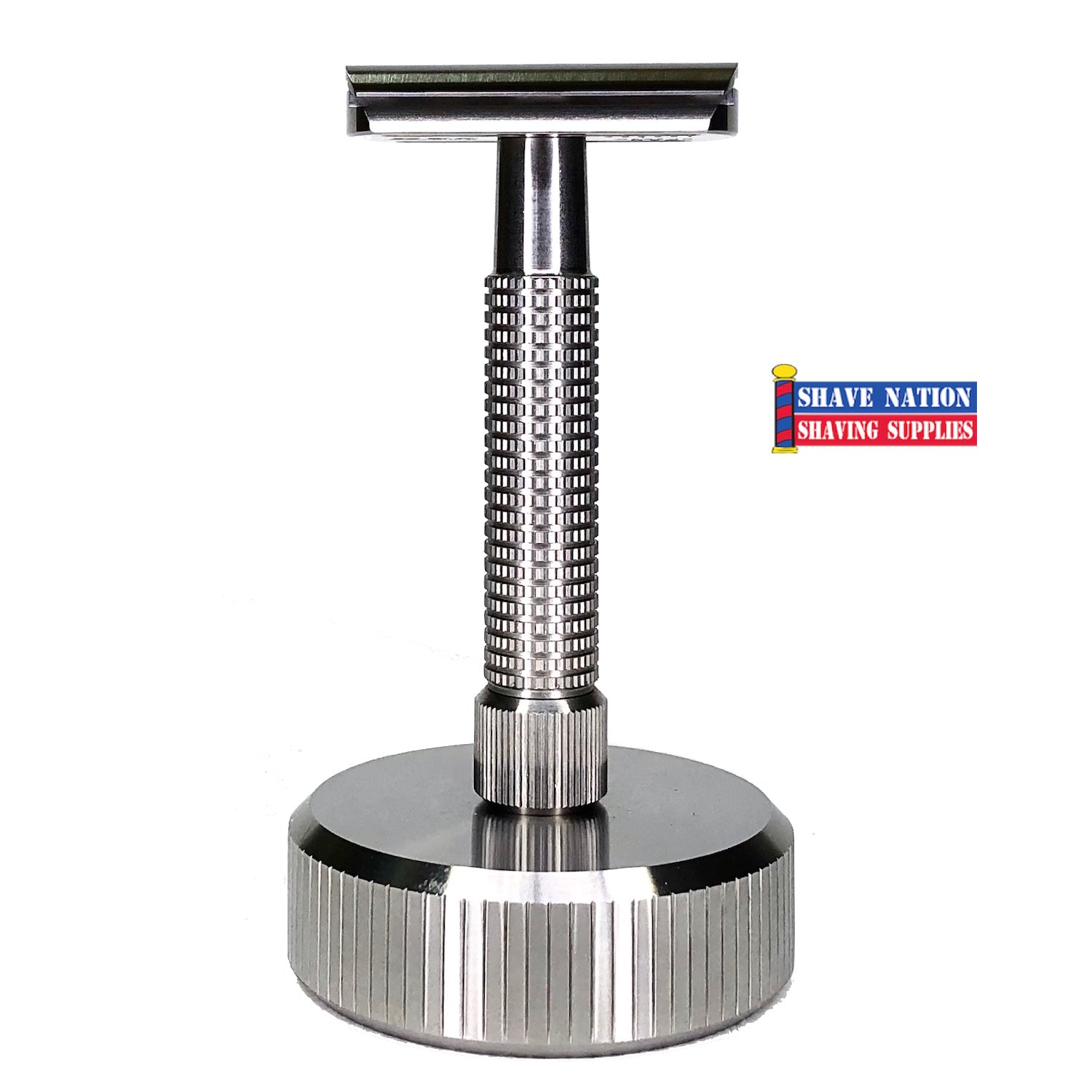 Premium Stainless Steel DE Safety Razor Stand for Men | Heavy Duty Chrome Plated Shaving Razor Holder | Perfect for Bathroom Countertop, Vanity, or Travel Organizer