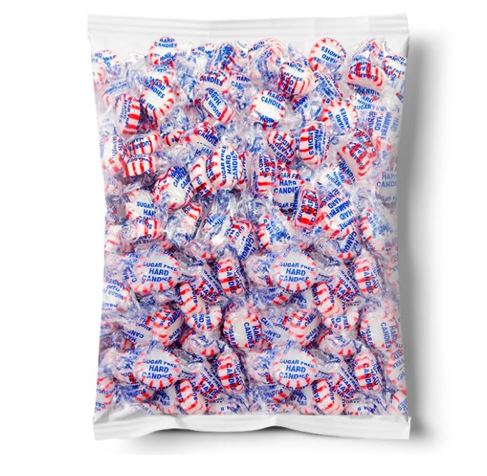 Sugar-Free Peppermint Starlight Mints - 1 Pound Bag of Individually Wrapped Hard Candy | Perfect for Holiday Gifts, Party Favors & Office Treats