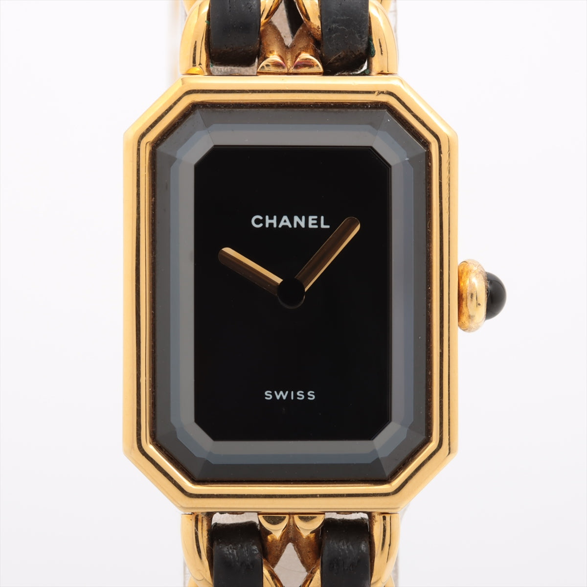 Chanel Première M Vintage Black Dial Gold Watch - Luxury Women's Timepiece for Formal Events & Evening Wear