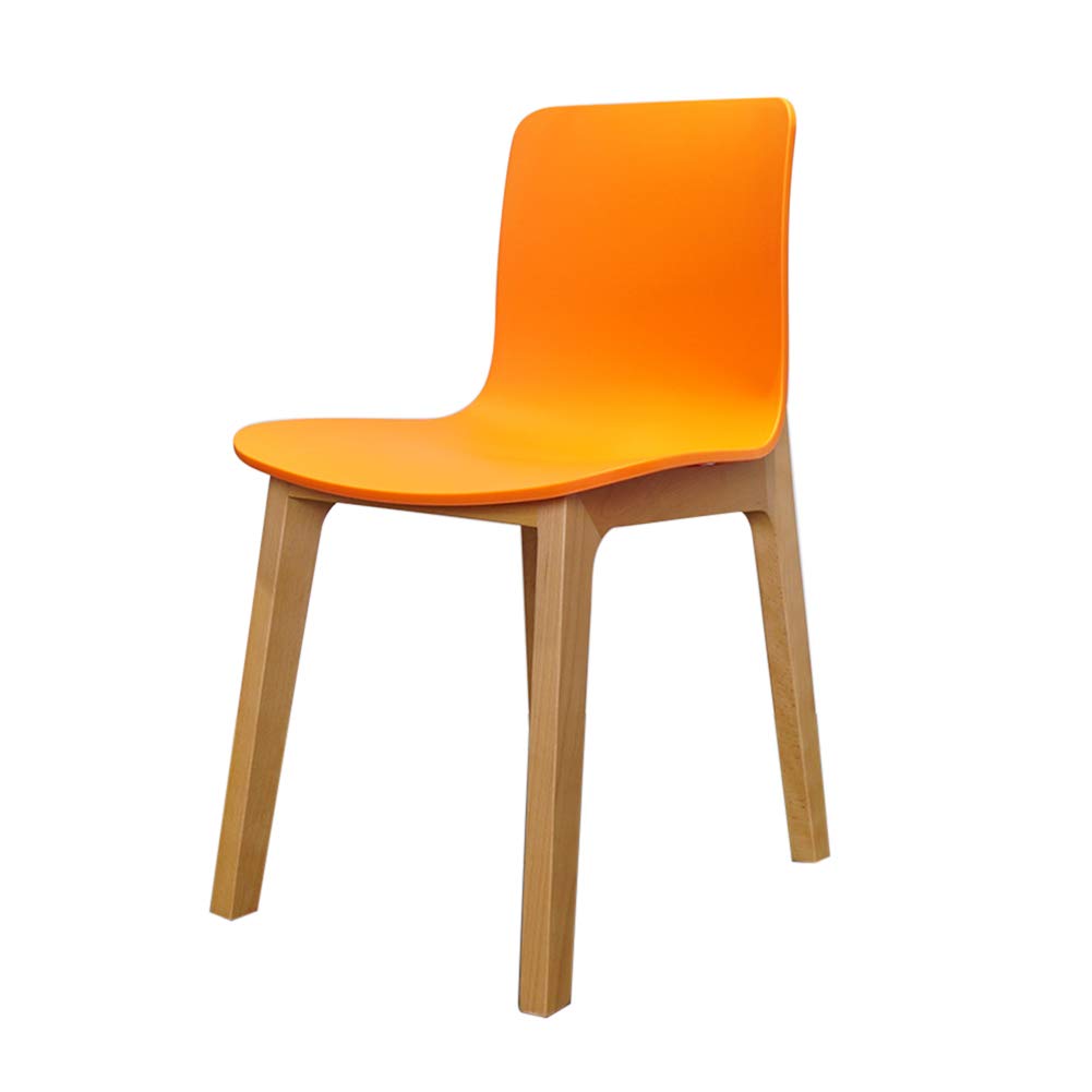 Nordic Solid Wood Dining Chairs - Creative Lounge & PP Plastic Makeup Stools with High Weight Capacity for Restaurant, Pub, Cafe, Living Room & Bedroom - Perfect for Home Decor, Commercial Spaces and Makeup Vanity Areas