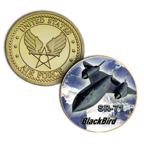 USAF SR-71 Blackbird Military Challenge Coin - Collectible Aviation Memorabilia - Perfect for Military Enthusiasts, Veterans Gifts & Aviation Collectors