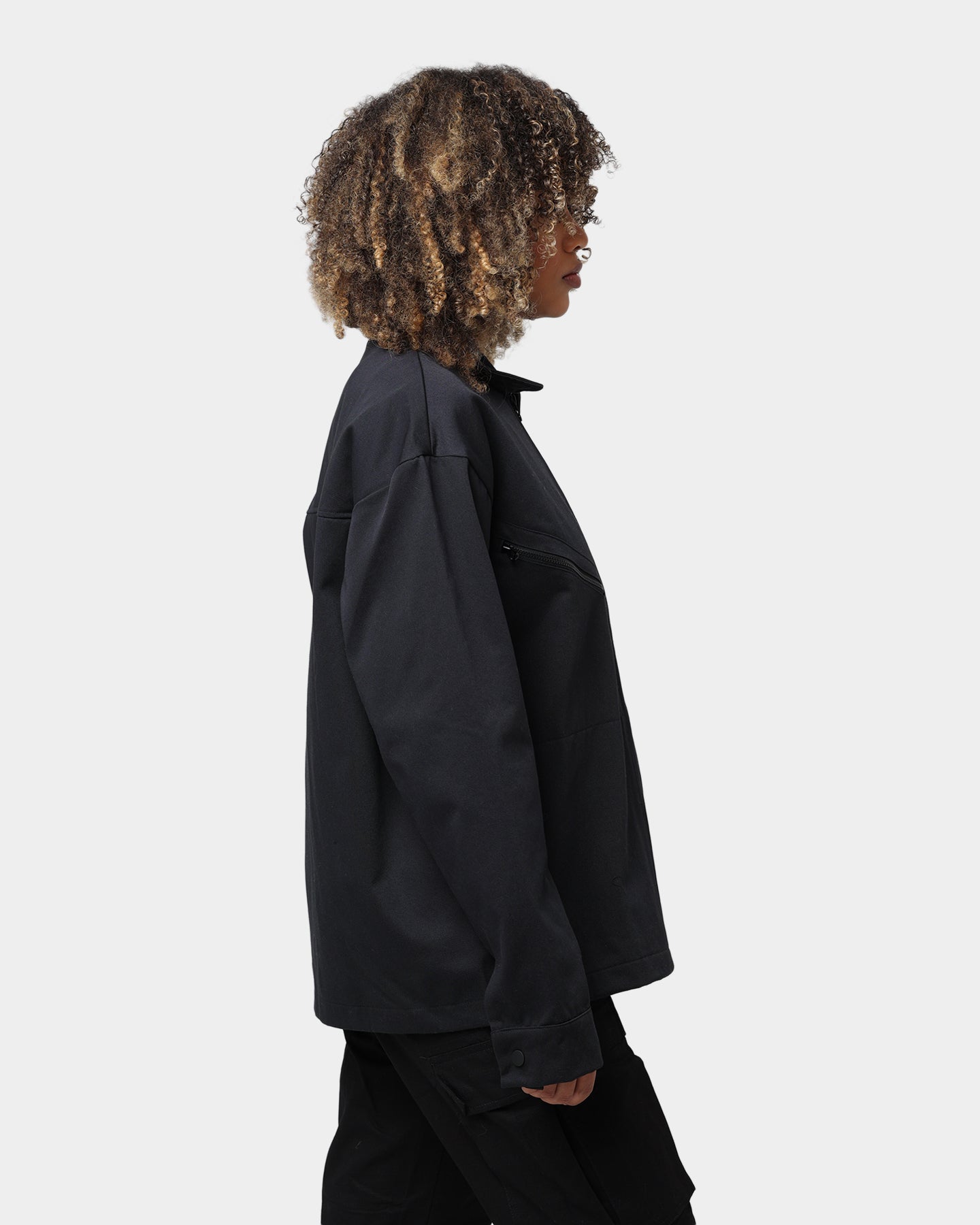 Adidas Trefoil Twill Blouson Jacket for Men - Classic Black Windbreaker with Iconic Logo | Perfect for Casual Outfits, Streetwear & Outdoor Activities