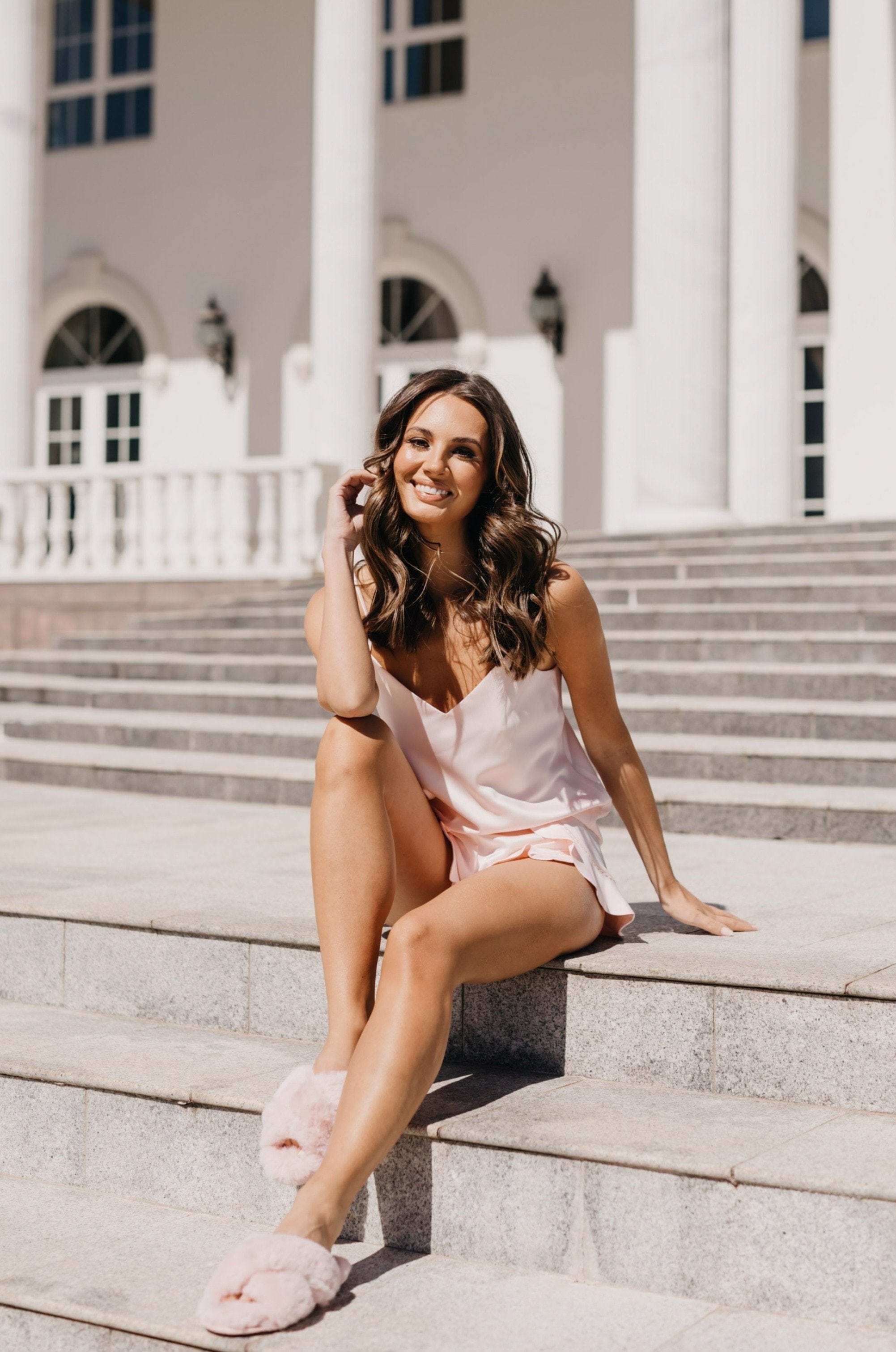 Pia Cami and Ruffle Short Set - Women's Summer Loungewear, Sleepwear & Casual Outfit for Beach, Vacation and Home Relaxation