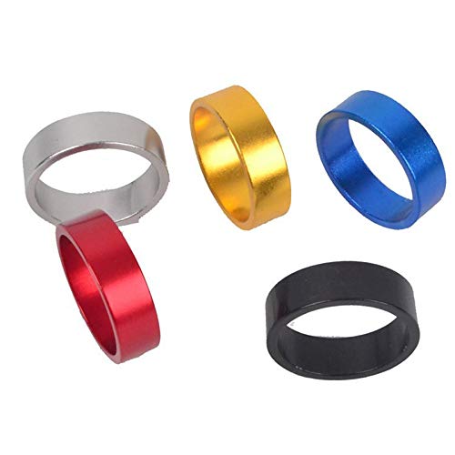 4Pcs/Set 5/10/15/20mm Aluminum Alloy Headset Spacers - 28.6mm Fork Washer Caps for Road Bike & Mountain Bike - Lightweight & Durable Cycling Accessories (Red) - Perfect for Bike Maintenance & Customization