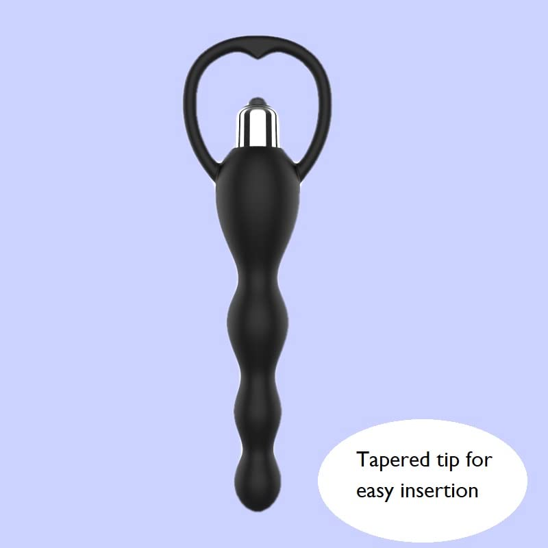 Premium Vibrating Anal Beads Set - Rechargeable Silicone Anal Vibrator with Remote Control for Couples Play & Solo Stimulation - Perfect for BDSM, Foreplay & Enhanced Pleasure