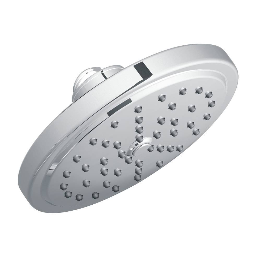 7-Function Rainshower Shower Head - Chrome Finish S176 by Moen | High Pressure Water Saving Showerhead for Spa-Like Bathroom Experience