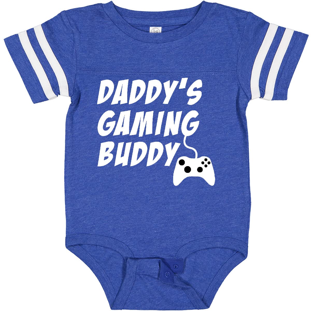 Inktastic Daddy's Gaming Buddy with Controller Baby Bodysuit - Cute Gamer Onesie for Newborns & Infants - Perfect Gift for Gaming Dads & Baby Showers