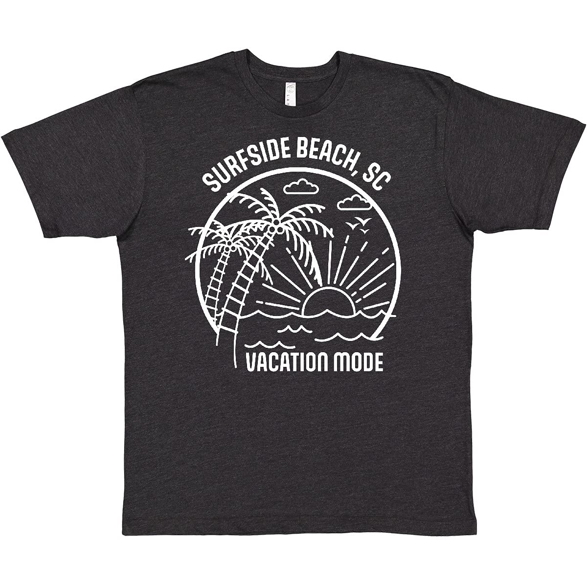 Inktastic Summer Vacation Mode Surfside Beach South Carolina T-Shirt - Comfortable Graphic Tee for Beach Lovers & Travel Enthusiasts | Perfect for Summer Trips, Coastal Getaways & Casual Outings