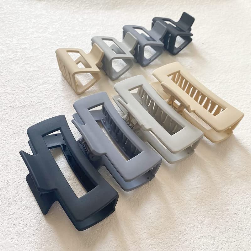 Staila 8-Piece Hair Claw Clip Set for Women - 4 Large Clips for Thick Hair & 4 Small Clips for Thin Hair - Strong Hold Hair Accessories for Ponytail, Bun, Updo Hairstyles - Perfect for Work, Gym, and Everyday Use