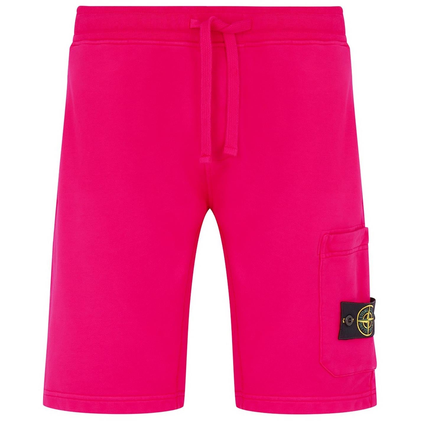 Stone Island Ciclamino Sweatshorts for Men - Comfortable Cotton Casual Shorts with Elastic Waistband | Perfect for Gym, Running, Beach and Summer Outdoor Activities