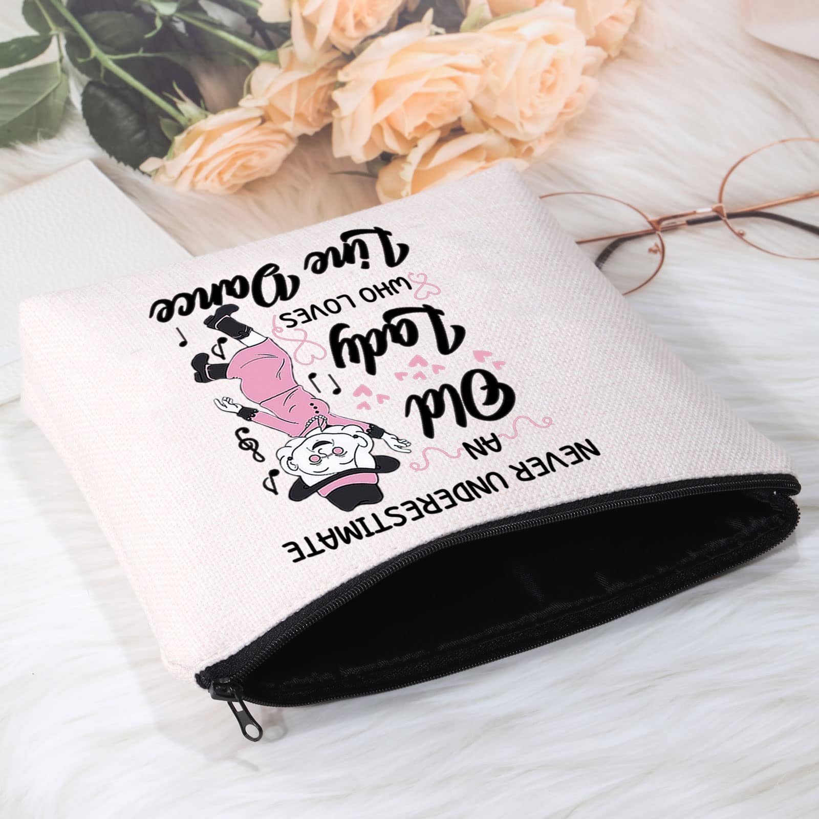 Choreography Line Dance Cosmetic Bag - Best Gift for Grandma, Line Dancing Enthusiasts, UK Inspired Design, Perfect for Dance Classes & Travel