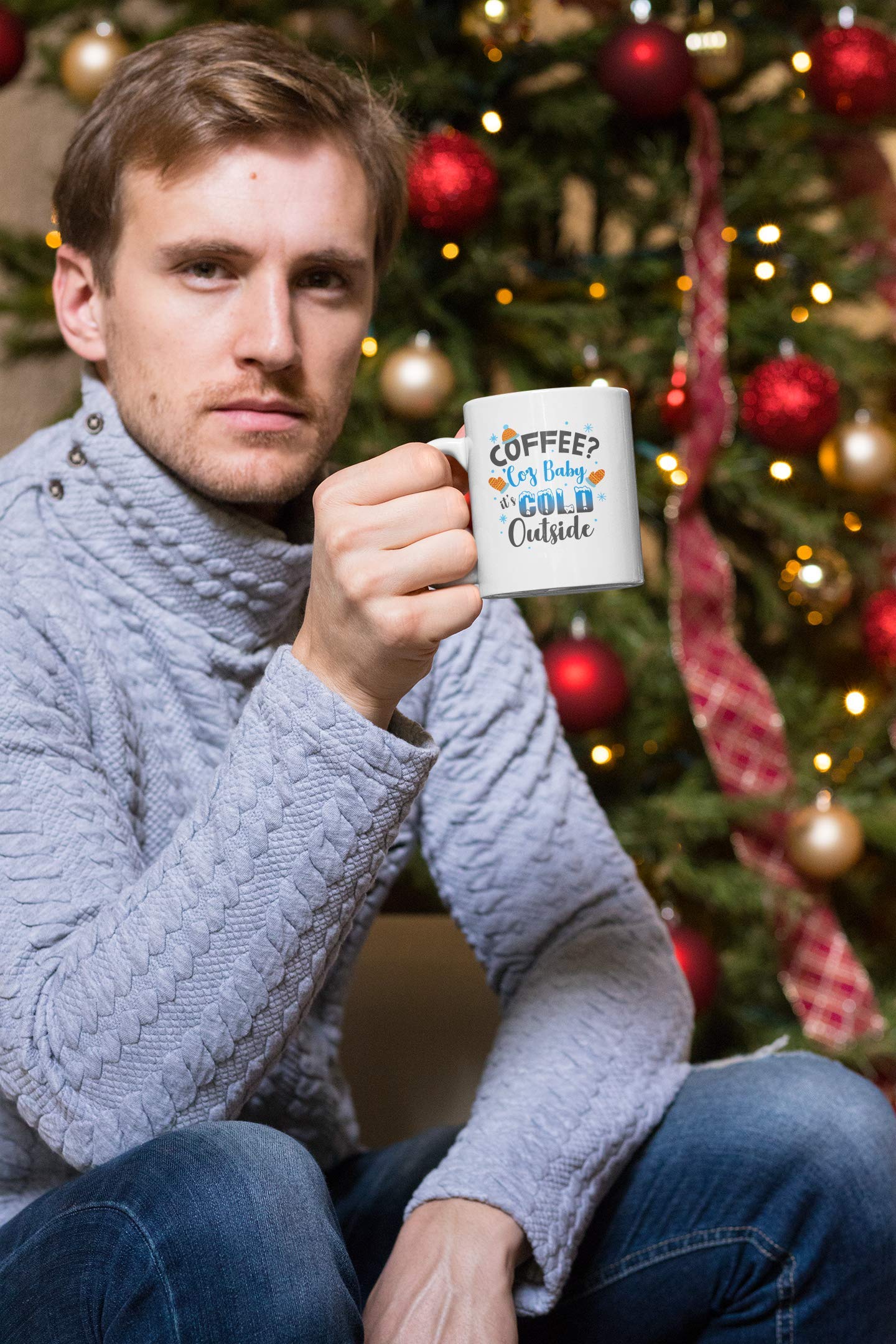 Christmas Coffee & Tea Mug (15oz) - Insulated Ceramic Cup for Hot Drinks - Perfect for Holiday Gifts, Winter Warmth & Cozy Home Decor