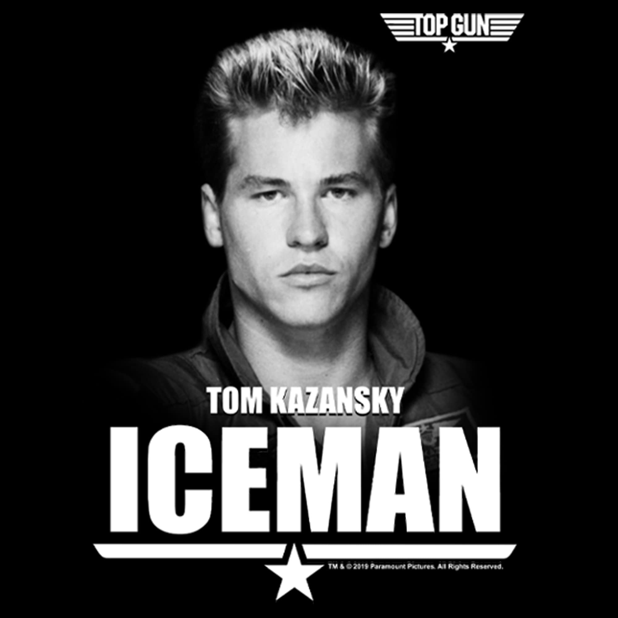Top Gun Tom 'Iceman' Kazansky T-Shirt for Men - Vintage Movie Inspired Casual Tee - Perfect for Fans, Cosplay & Everyday Wear