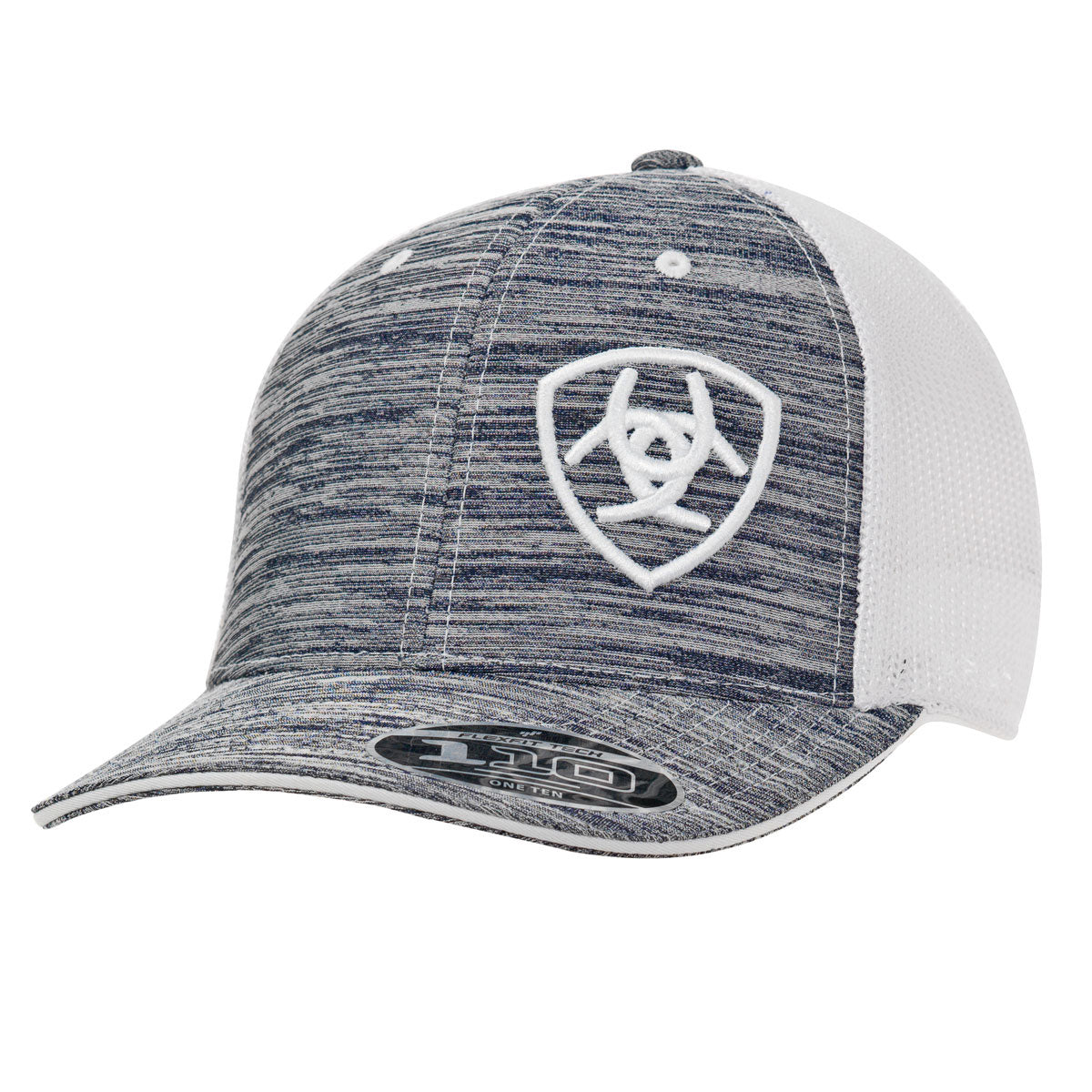 Ariat Grey and White Logo Baseball Cap - Stylish Adjustable Hat for Men & Women - Perfect for Outdoor Activities, Sports, and Casual Wear