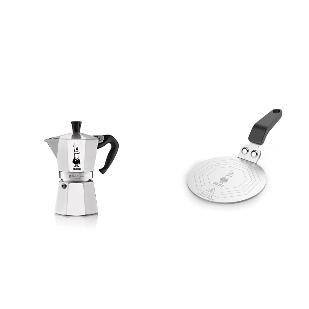 Bialetti Moka Express 6-Cup Stovetop Espresso Maker - Italian Coffee Pot for Induction & Gas Stoves - Perfect for Home Brewing, Camping & Gifts