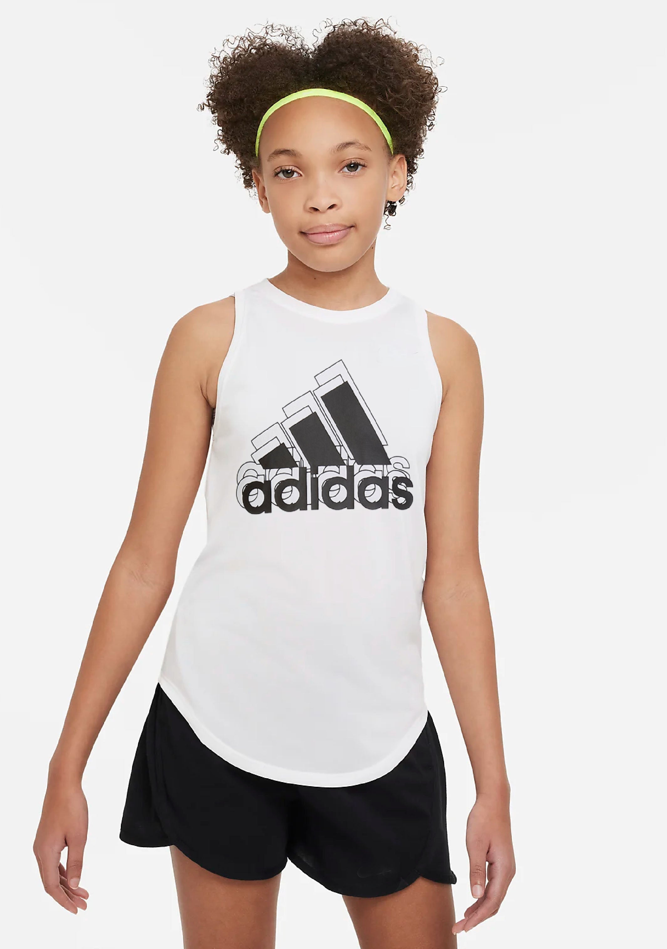Adidas Girls Aeroready Designed to Move Brandlove Tank Top - Breathable Workout Top for Running, Yoga & Gym - HM4461