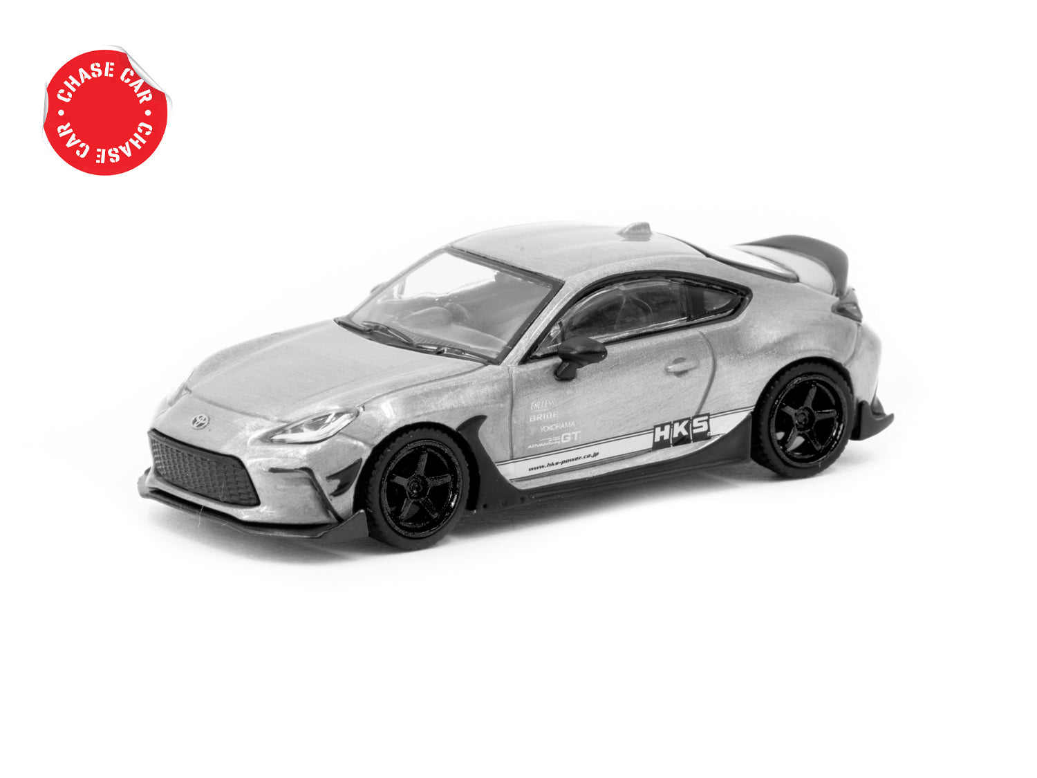 Tarmac Works 1/64 HKS Toyota GR86 Blue Metallic Diecast Model Car - Collectible Toy Vehicle for Display & Racing Scenes