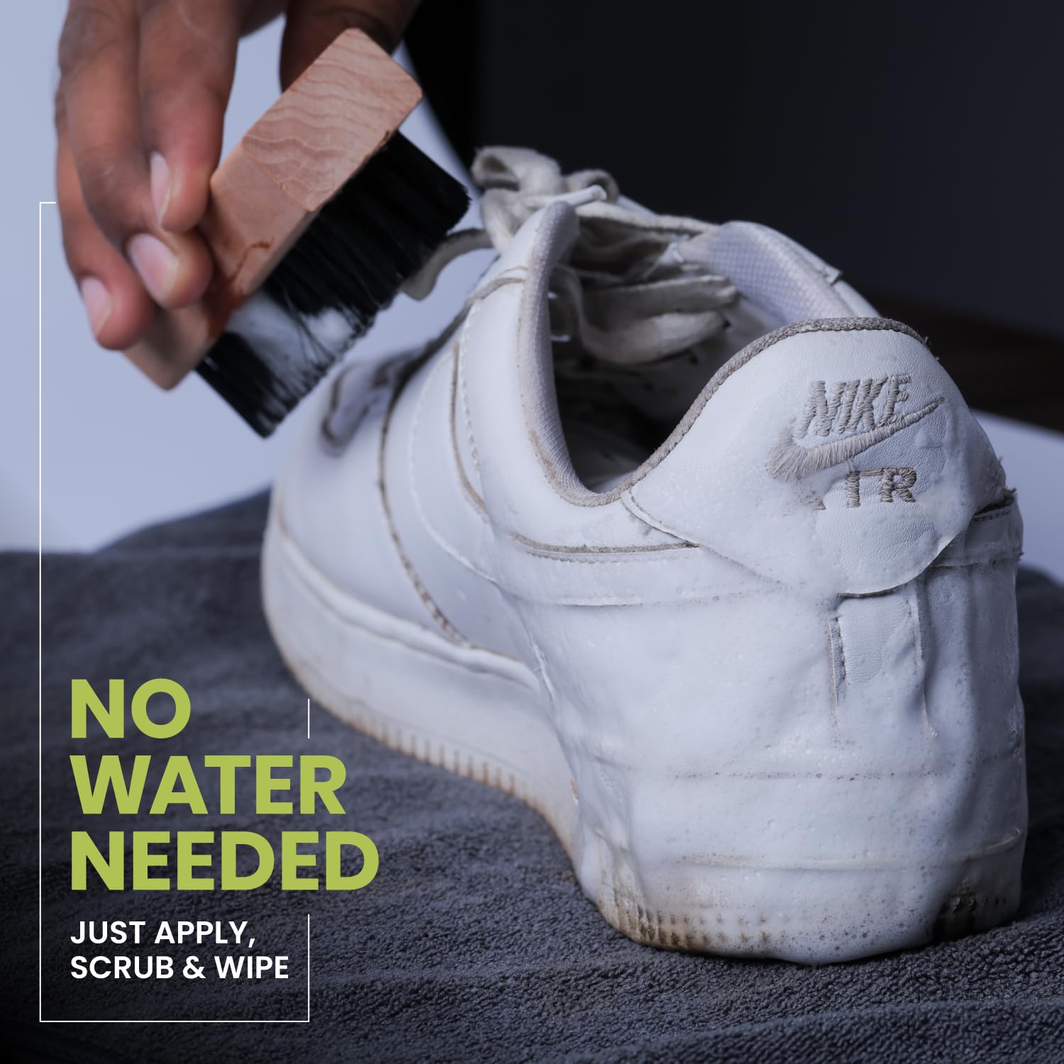 **SALCEUS Quick Fastfoam Sneaker Cleaning Kit – 150ml Shoe Cleaner Foam, Medium Bristle Brush & Microfiber Cloth – White | Sports, Casual & Running Shoes Stain Remover | All-Purpose Cleaner for Sneakers, Canvas & Leather Shoes | Perfect for Gym, Travel & Daily Use**