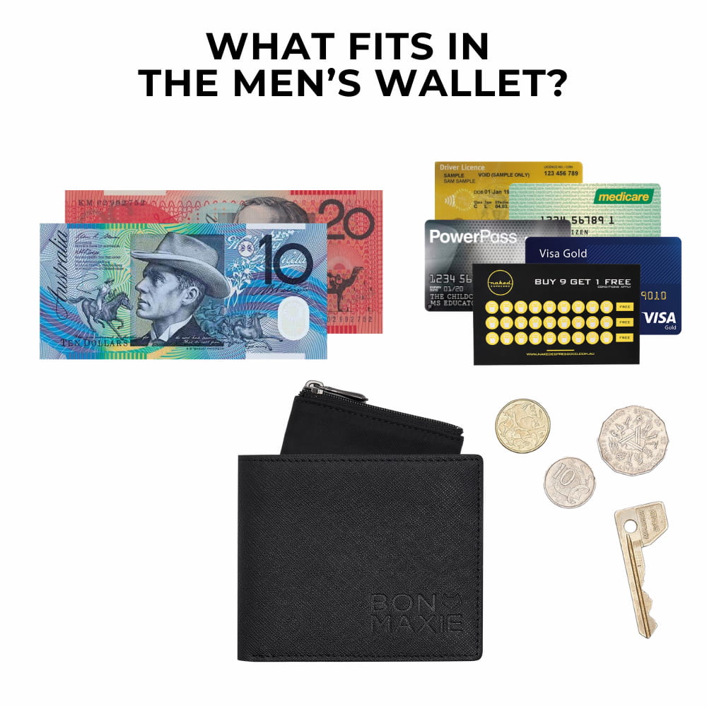 Premium Genuine Leather Men's Wallet - Slim RFID Blocking Bifold Wallet for Men - Navy Blue - Perfect for Everyday Carry, Travel & Business