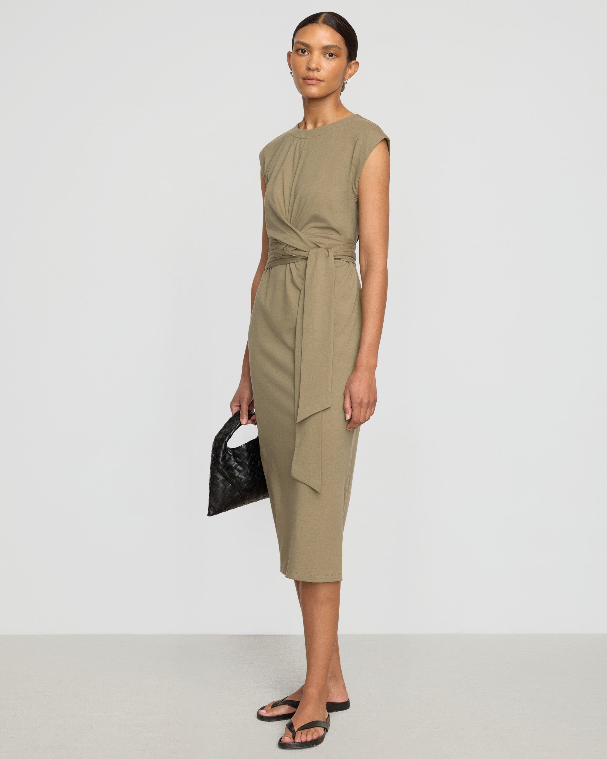 Fei Tie Front Organic Cotton Dress - Women's Flowy Boho Summer Dress for Beach, Vacation & Casual Wear