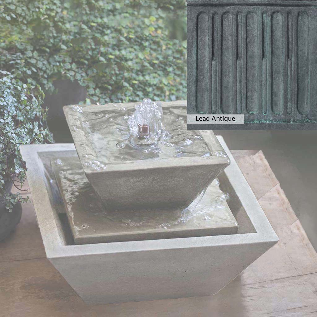 Campania International M Series Kenzo Outdoor Water Fountain - Elegant Garden Decor for Patio, Yard, and Landscape Design