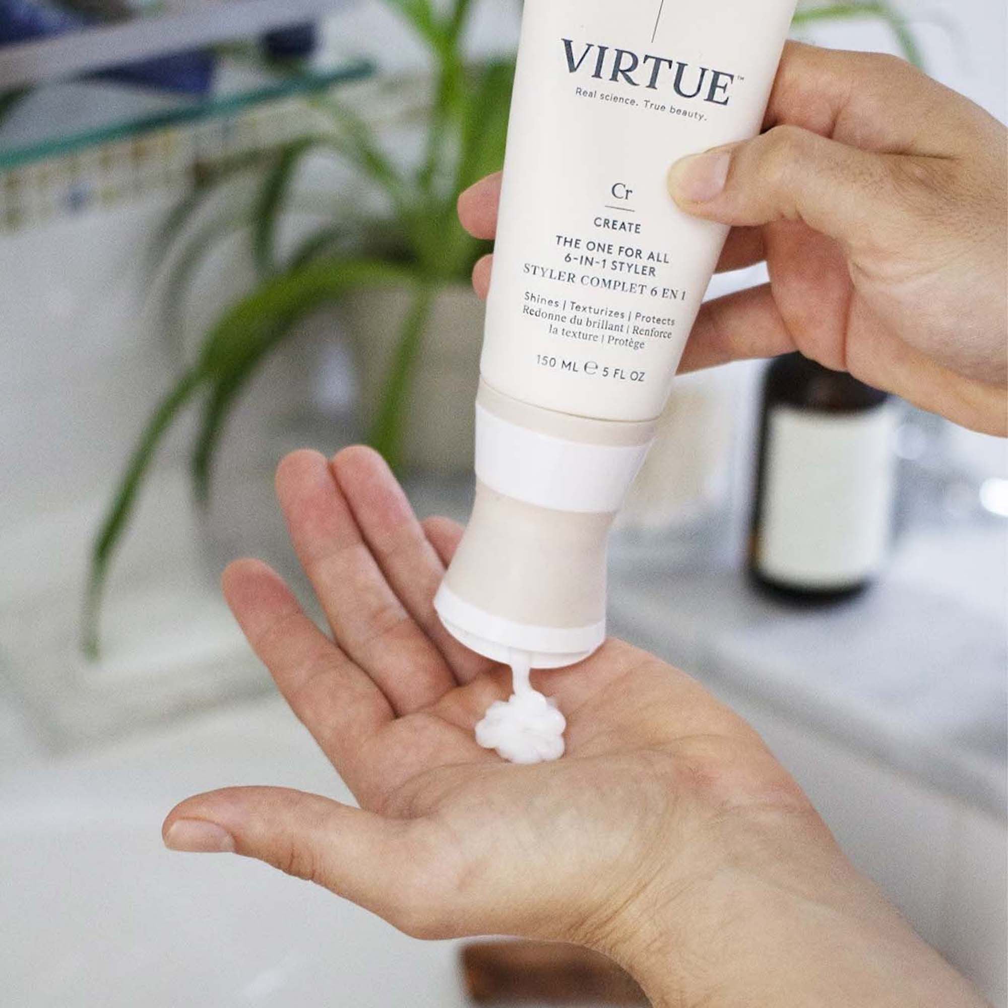 Virtue The One For All 6 In 1 Styler - Multi-Purpose Hair Styling Cream for Curls, Waves & Straight Hair | Perfect for Salon & Home Use
