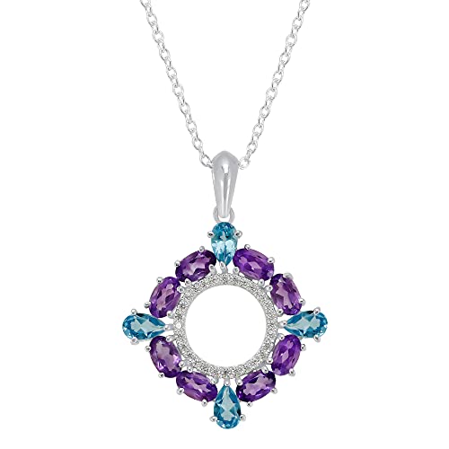 Amethyst + Swiss Blue Topaz