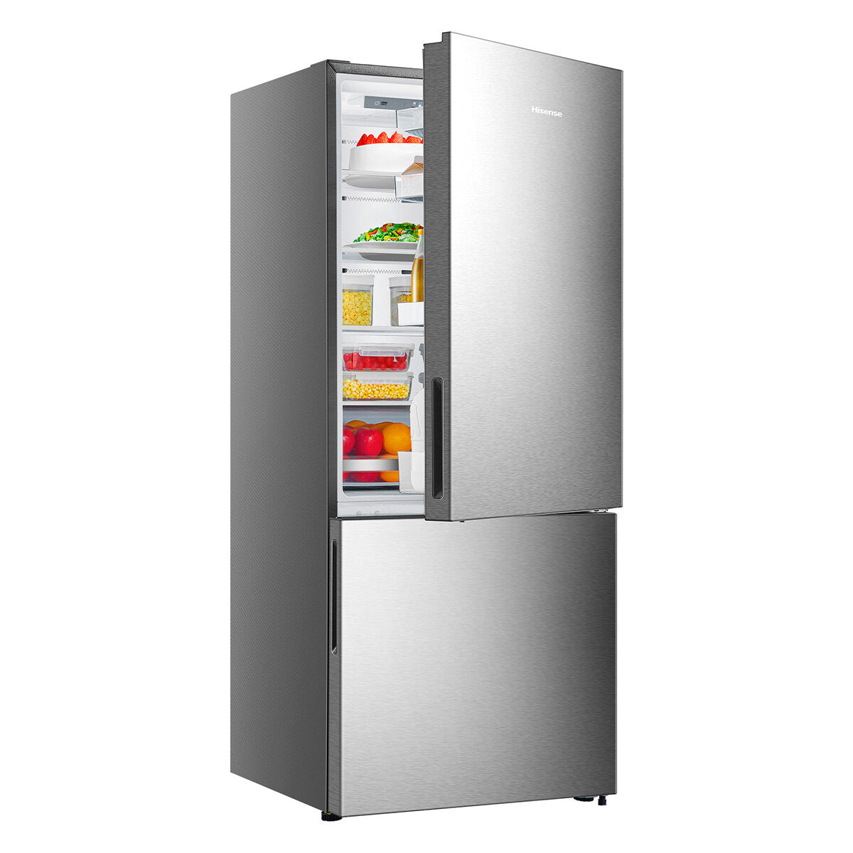 Hisense 417L Bottom Mount Refrigerator with PureFlat Design - Silver HRBM418S - Perfect for Kitchens, Apartments & Small Spaces
