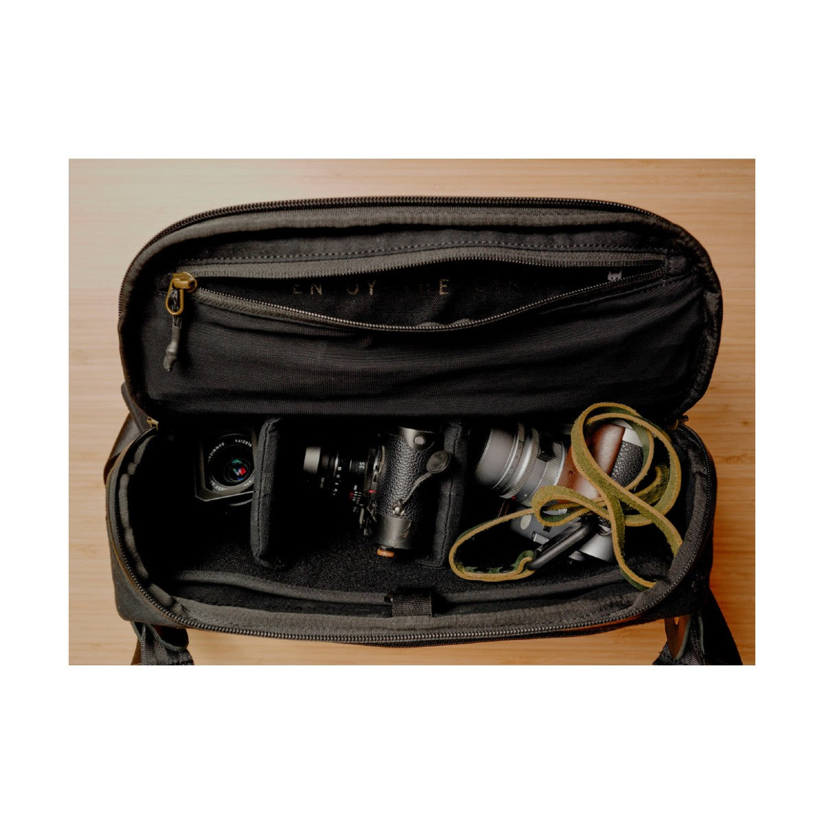 Clever Supply Camera Sling Bag - Adjustable Black Crossbody Pouch for DSLR & Mirrorless Cameras - Perfect for Travel, Hiking & Outdoor Photography