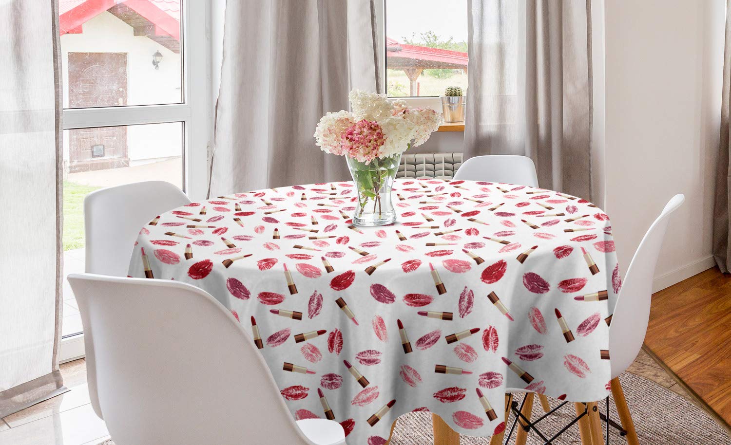 Ambesonne Round Tablecloth 60