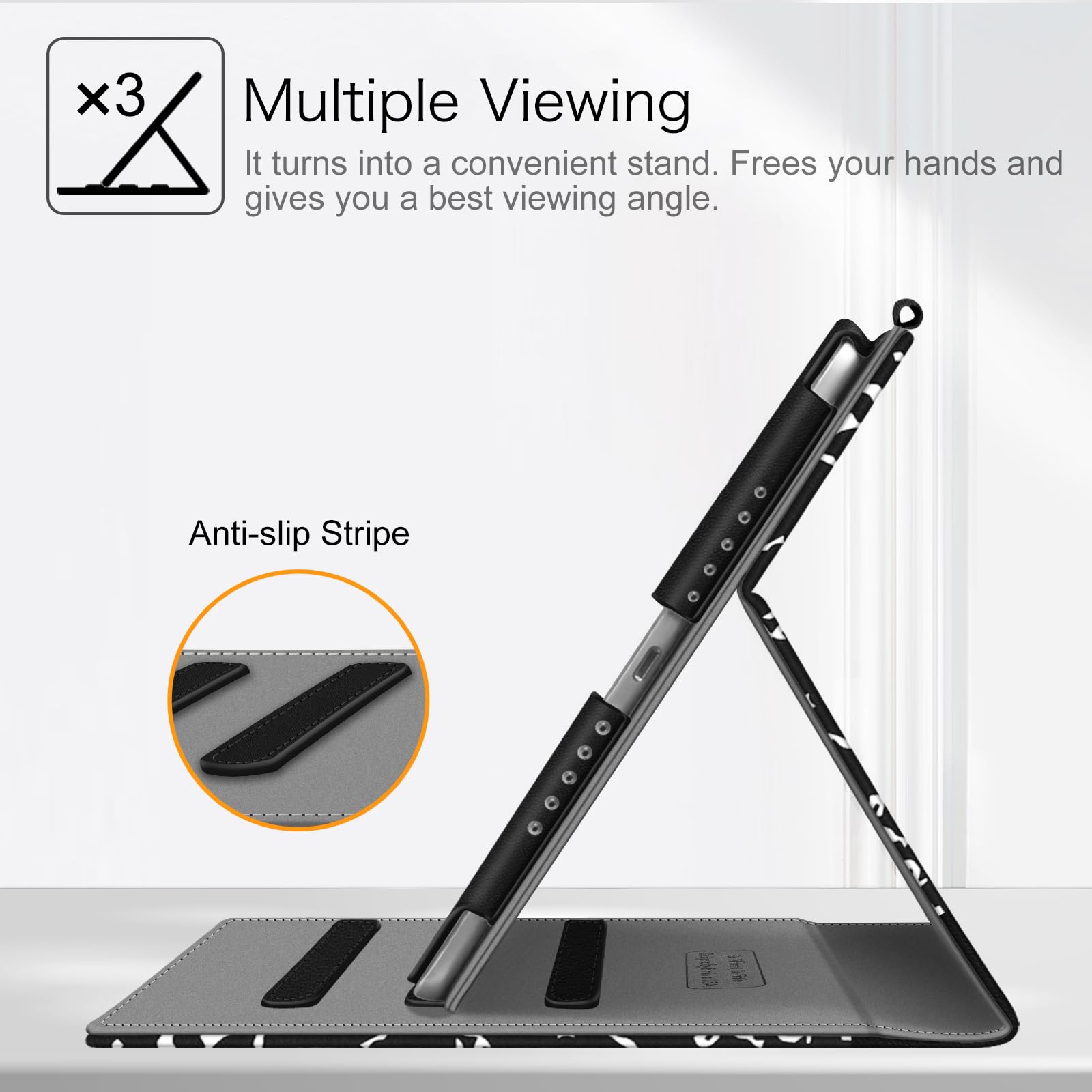 Fintie Protective Case for iPad 6th/5th Gen (2018/2017 Model) & iPad Air 2/Air 1 (9.7 Inch) - Multi-Angle Stand Cover with Corner Protection & Storage Pocket, Composition Book Black - Perfect for Work, School & Travel