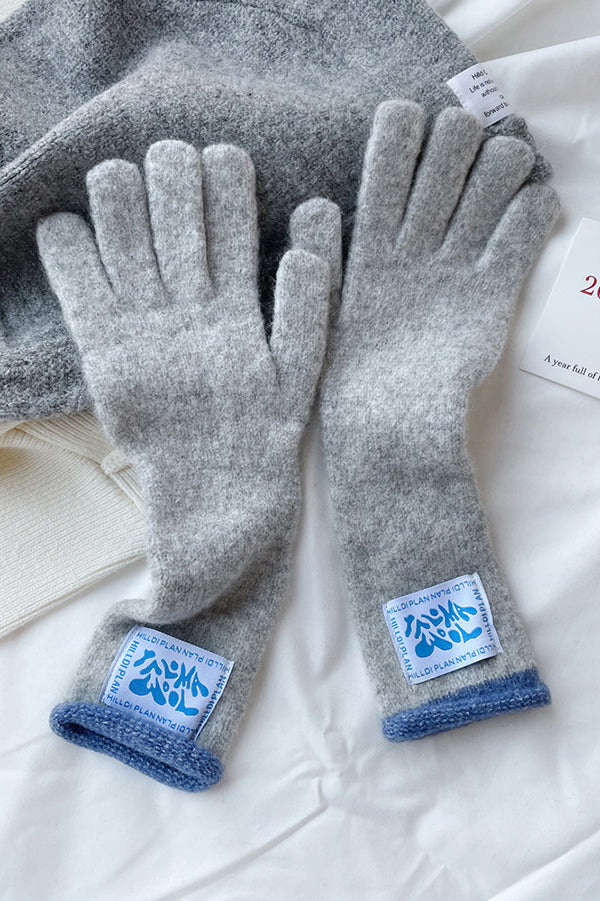 Solid Color Macaron Warm Knitted Touchscreen Gloves for Women - Soft Winter Gloves for Phone Use, Driving, and Outdoor Activities