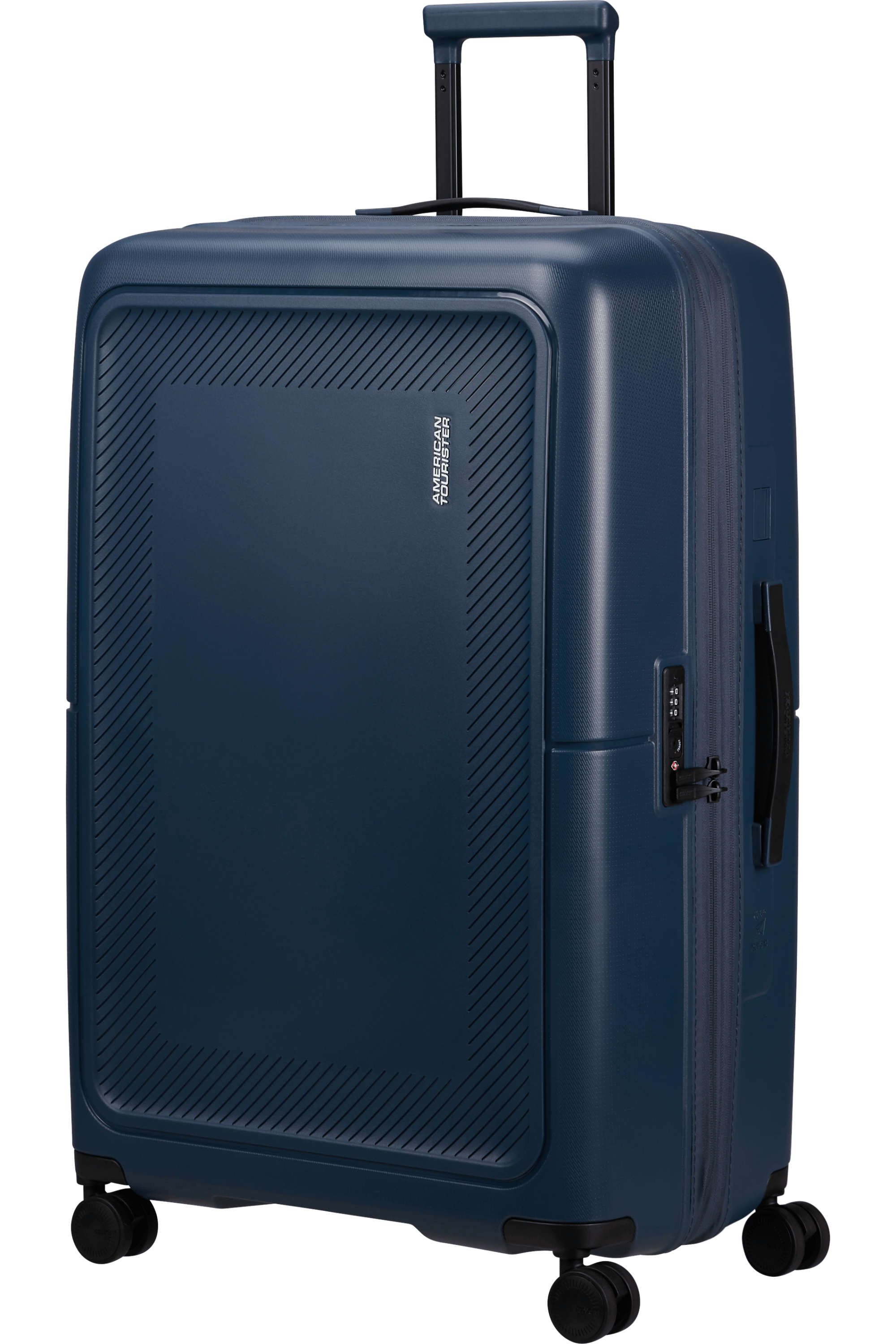 American Tourister 77cm Dashpop Large Spinner Suitcase - Midnight Blue | Lightweight Durable Luggage for Travel, Business Trips & Vacations